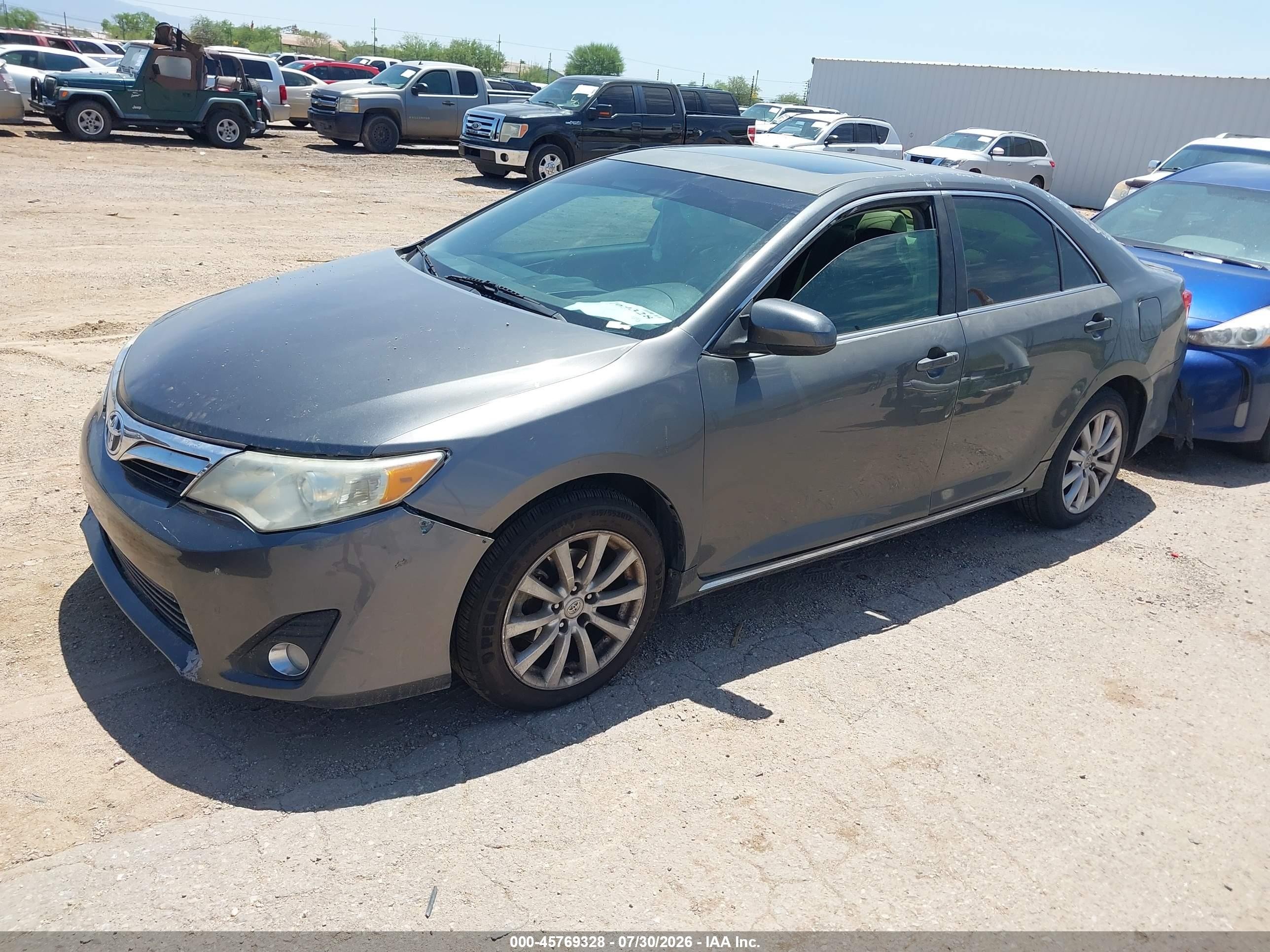 2012 Toyota Camry Le Gray vin: 4T4BF1FK5CR248653