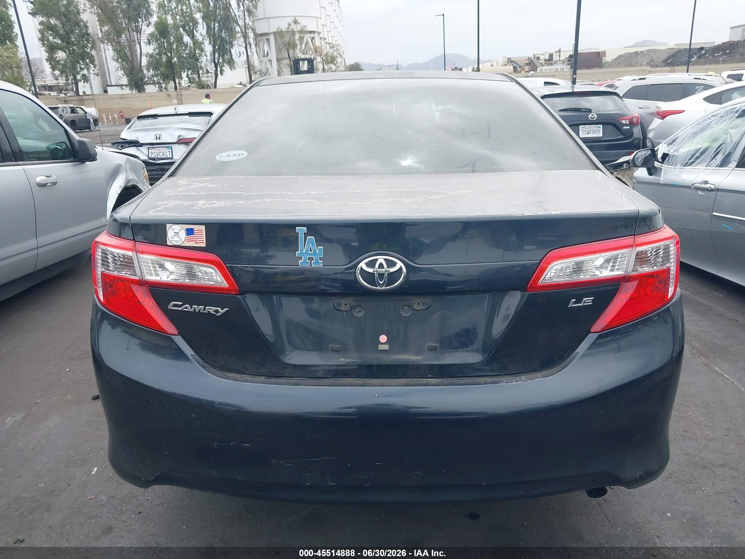 2012 Toyota Camry Le Синий vin: 4T4BF1FK5CR269972