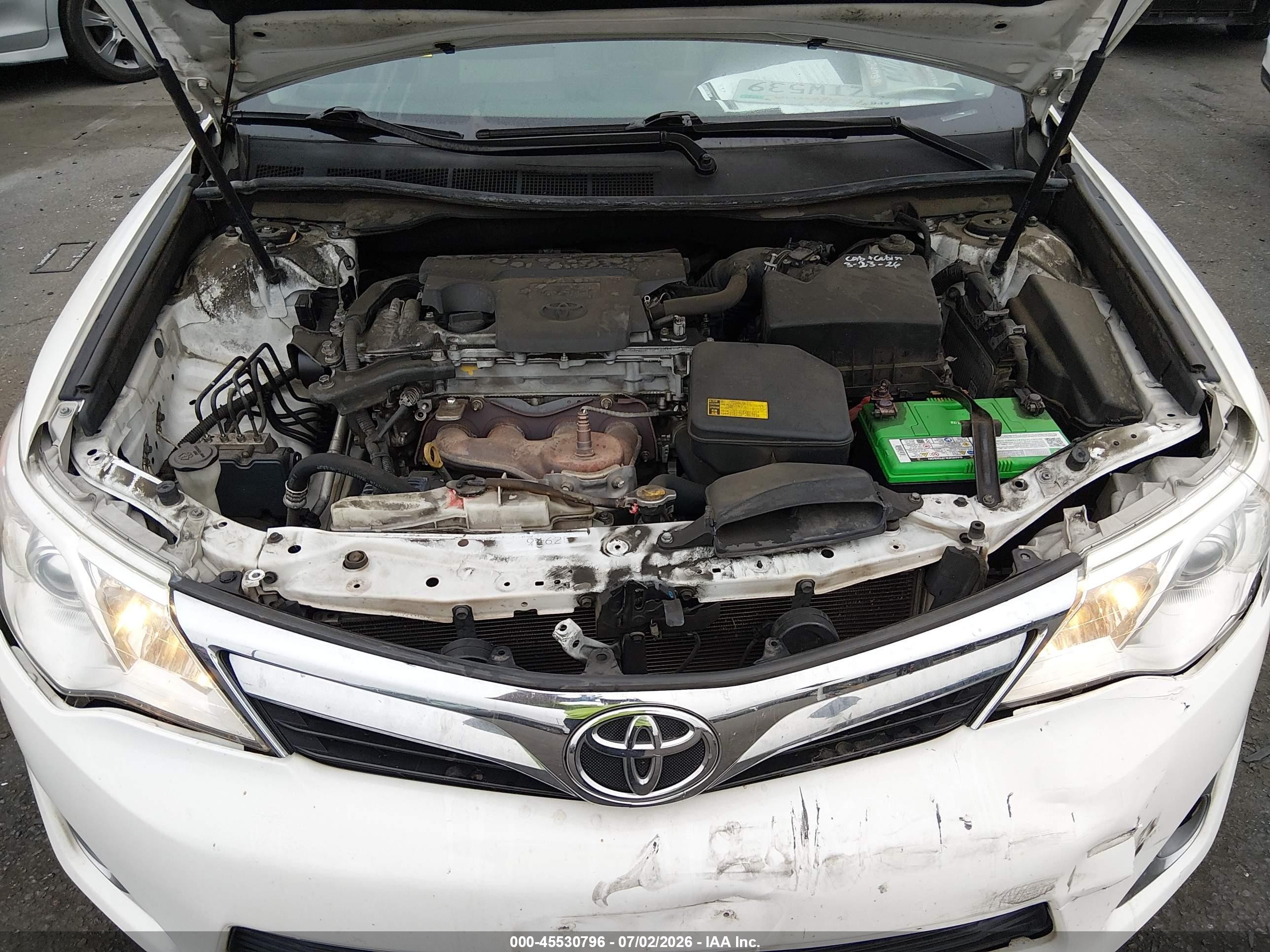 2013 Toyota Camry Xle White vin: 4T4BF1FK5DR294209
