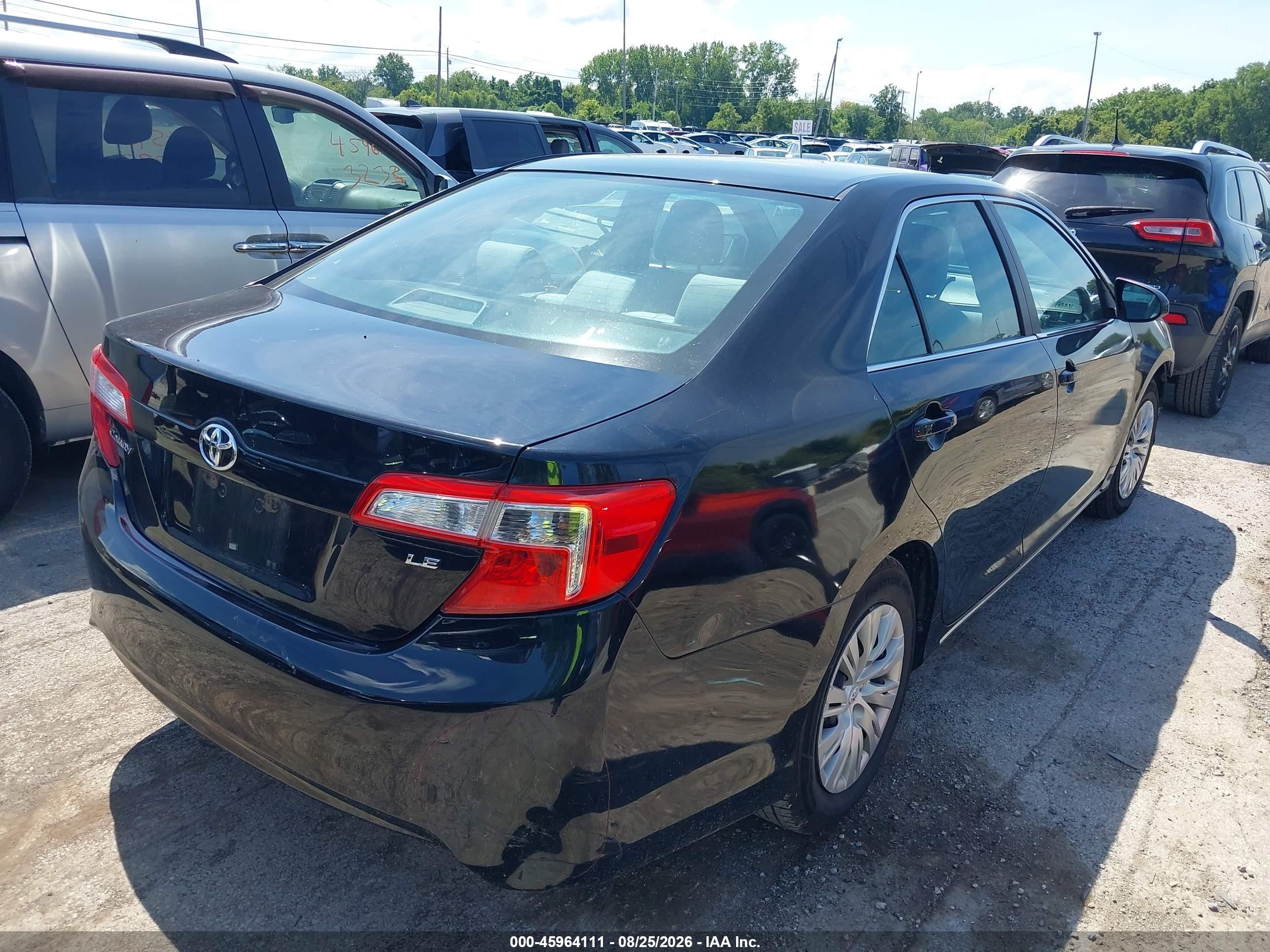 2013 Toyota Camry Le Black vin: 4T4BF1FK5DR316077