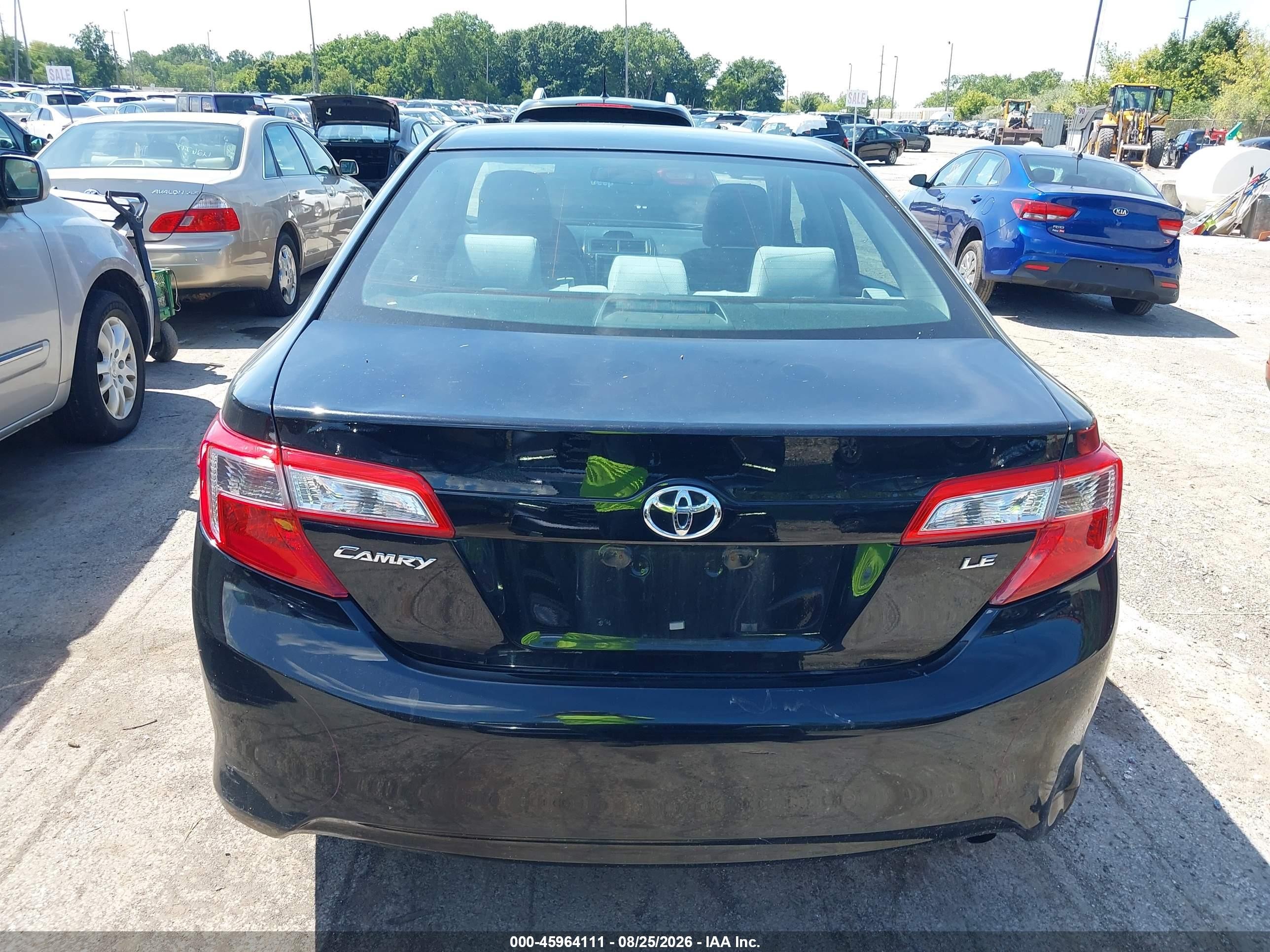 2013 Toyota Camry Le Black vin: 4T4BF1FK5DR316077