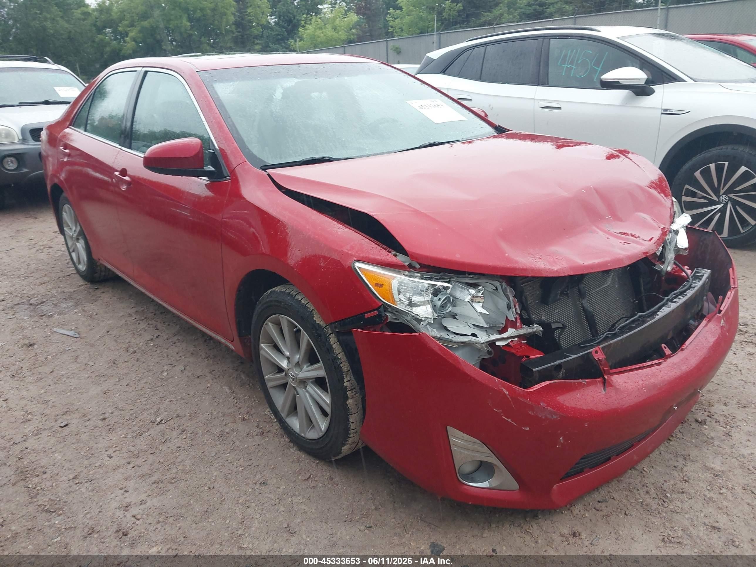 2013 Toyota Camry Xle Red vin: 4T4BF1FK5DR336278