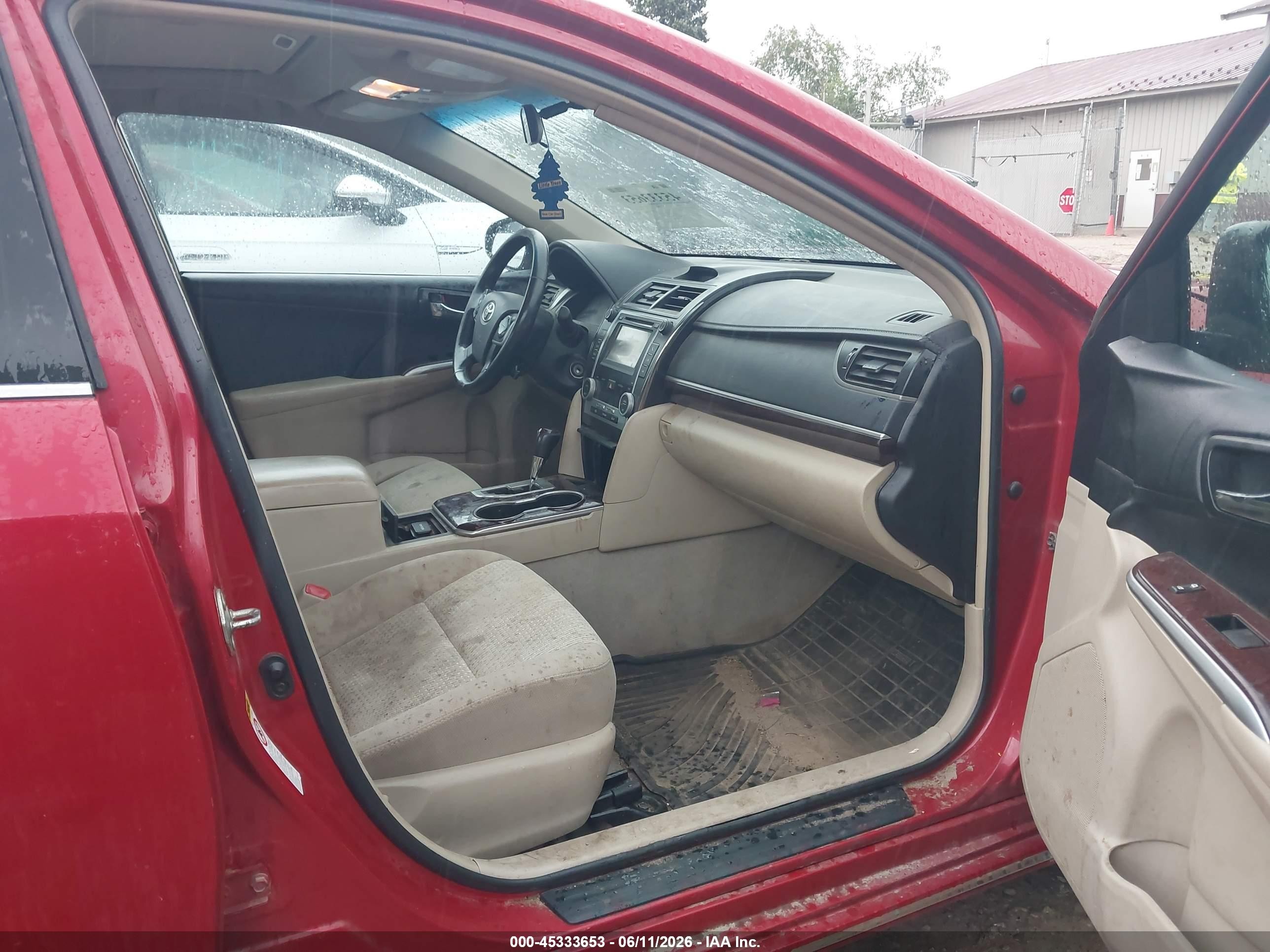 2013 Toyota Camry Xle Red vin: 4T4BF1FK5DR336278