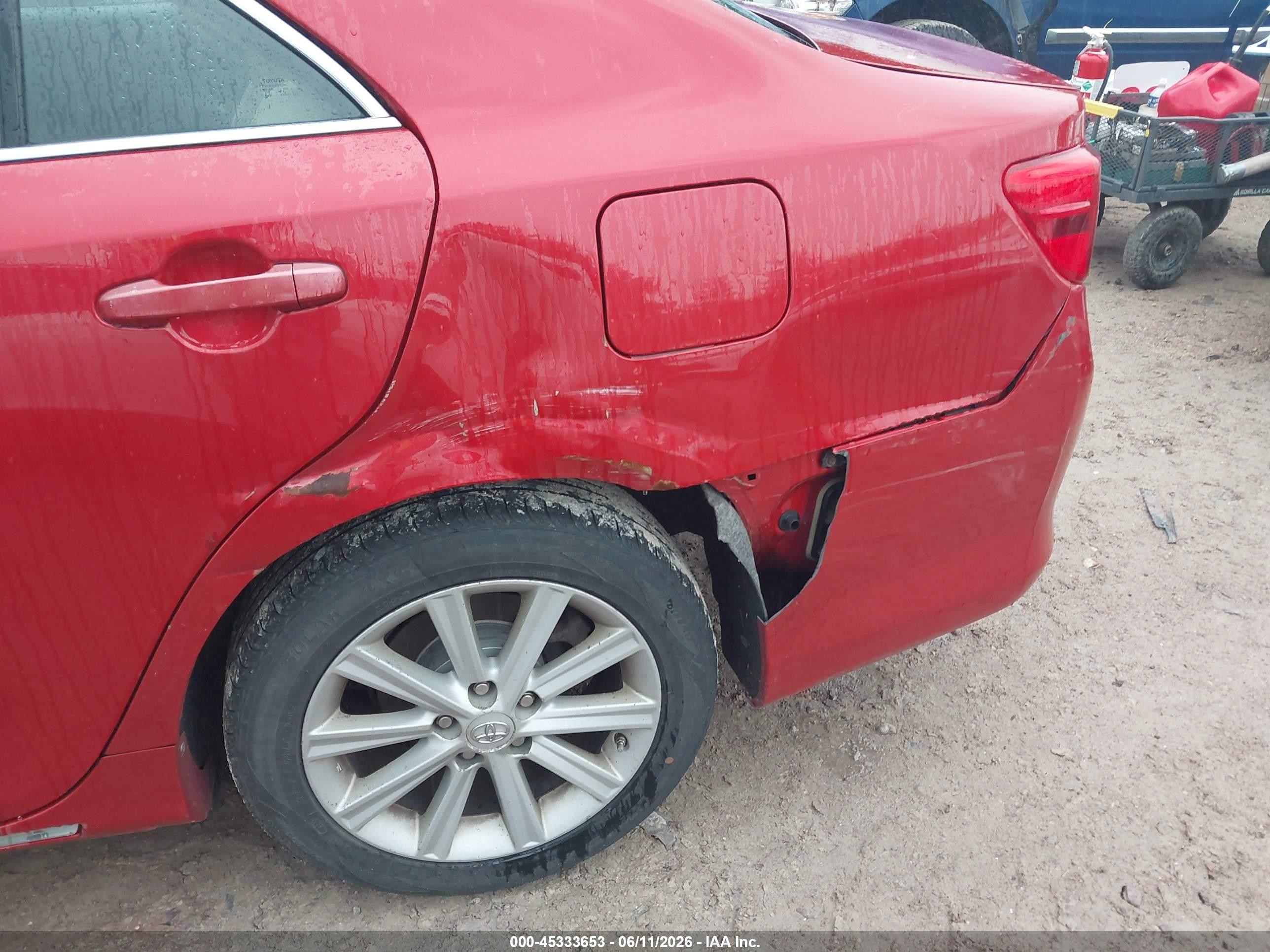 2013 Toyota Camry Xle Red vin: 4T4BF1FK5DR336278