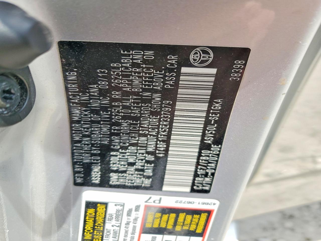 2014 Toyota Camry Xle Silver vin: 4T4BF1FK5ER337979