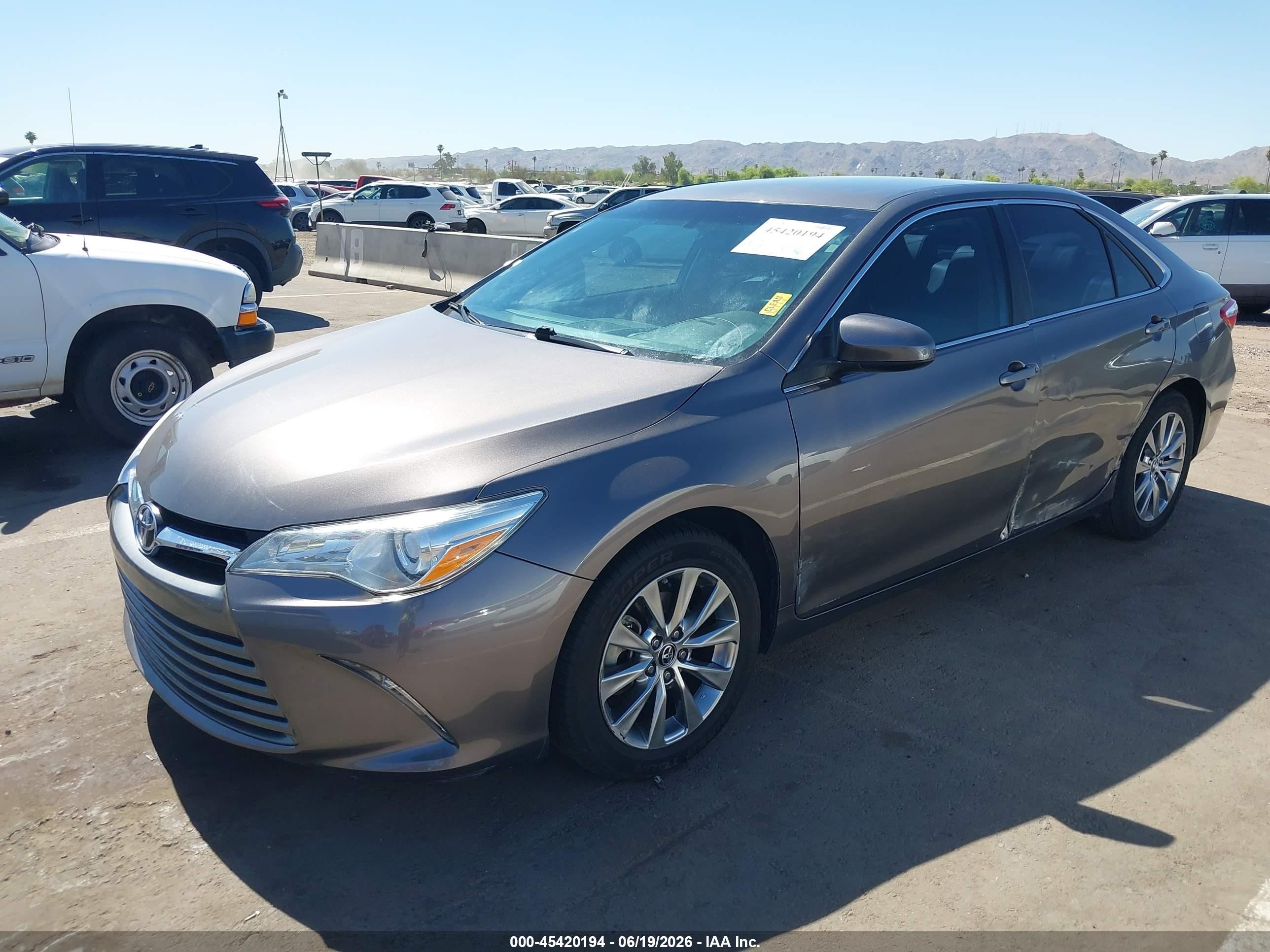 2015 Toyota Camry Xle Gray vin: 4T4BF1FK5FR455905
