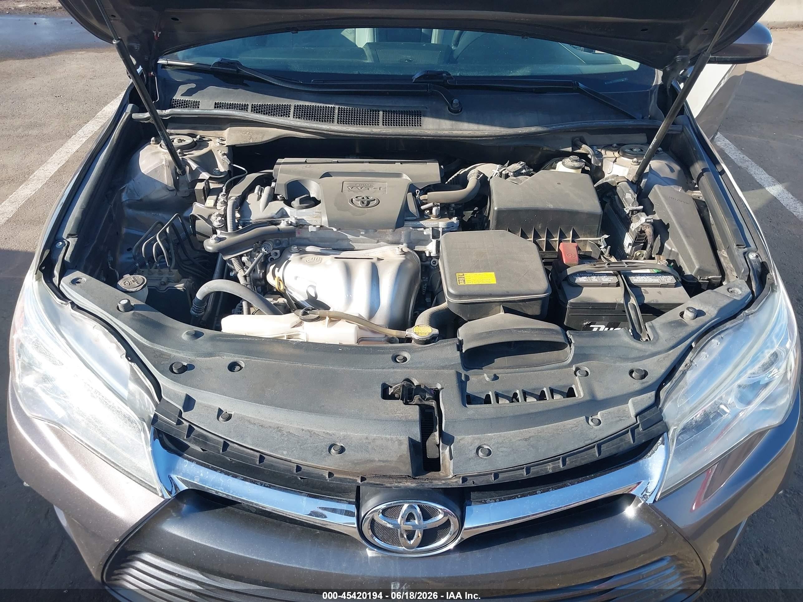 2015 Toyota Camry Xle Gray vin: 4T4BF1FK5FR455905