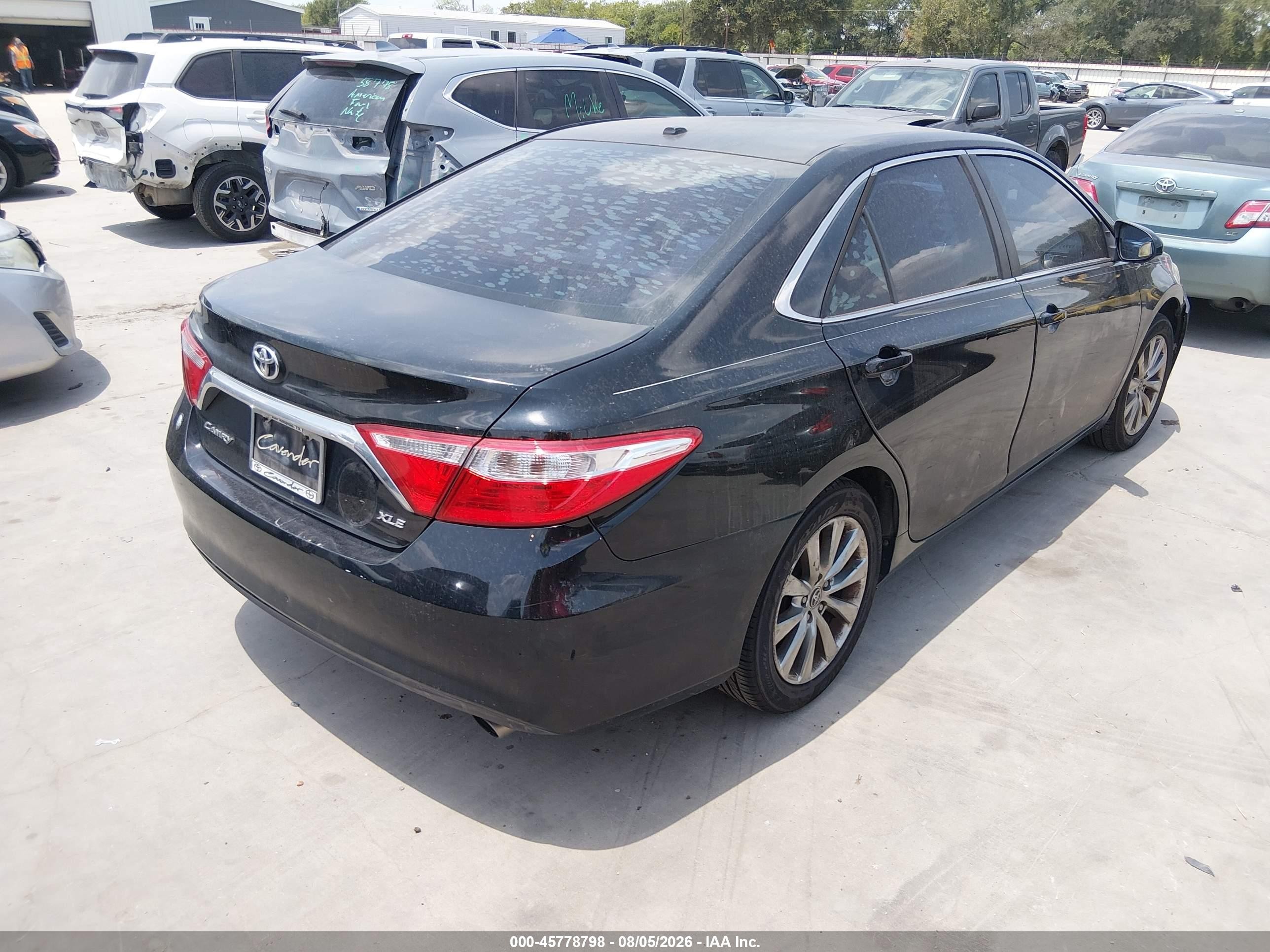2015 Toyota Camry Xle Black vin: 4T4BF1FK5FR470081