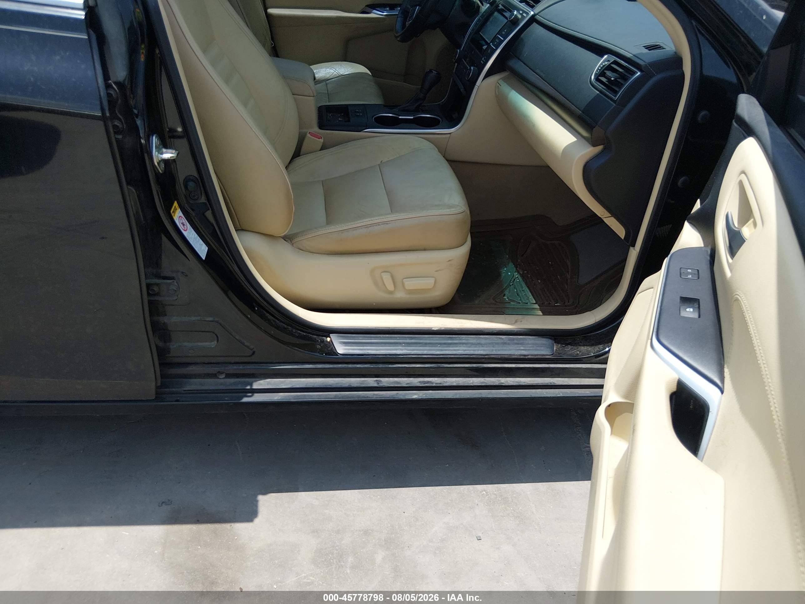 2015 Toyota Camry Xle Black vin: 4T4BF1FK5FR470081