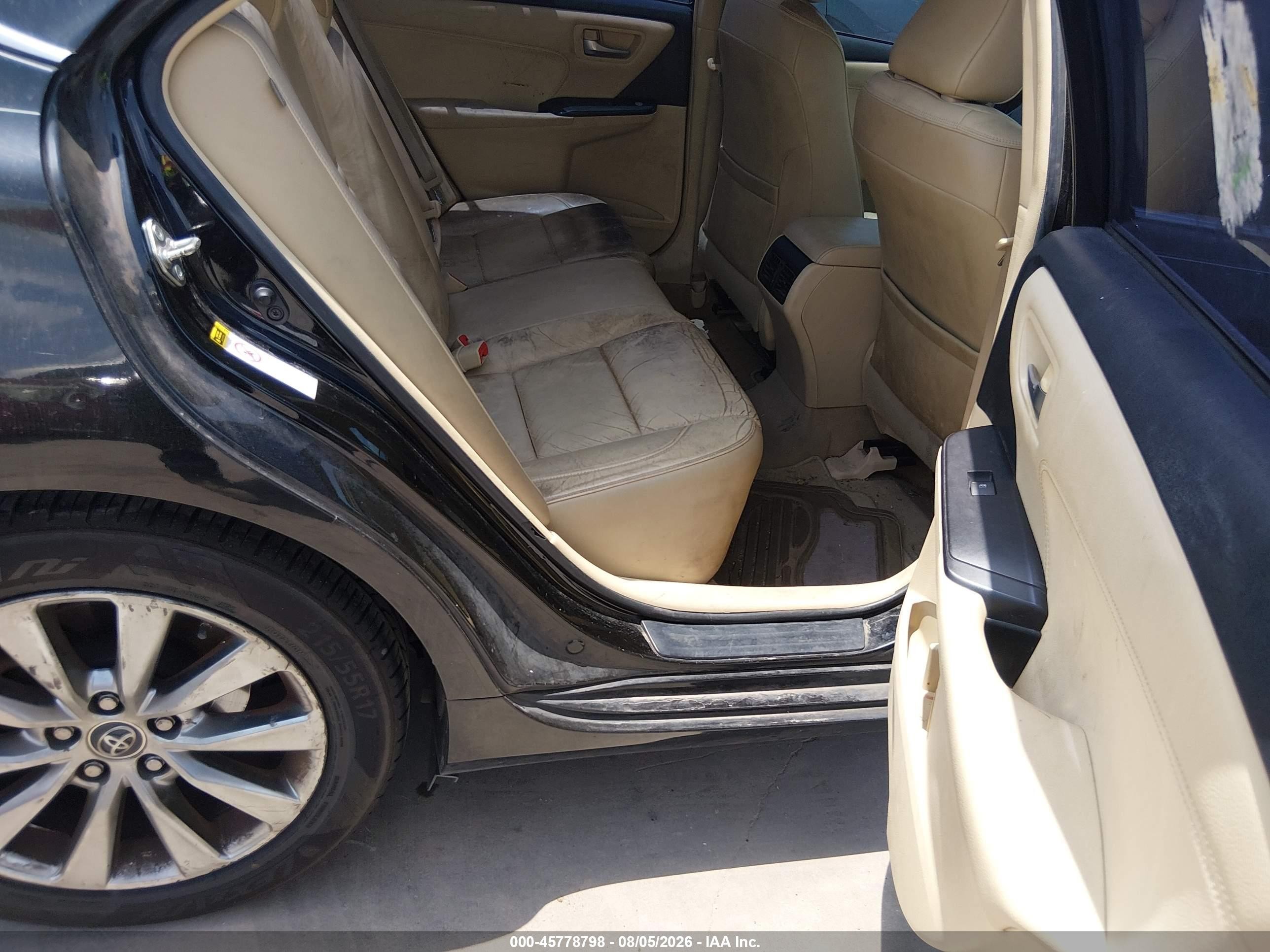 2015 Toyota Camry Xle Black vin: 4T4BF1FK5FR470081