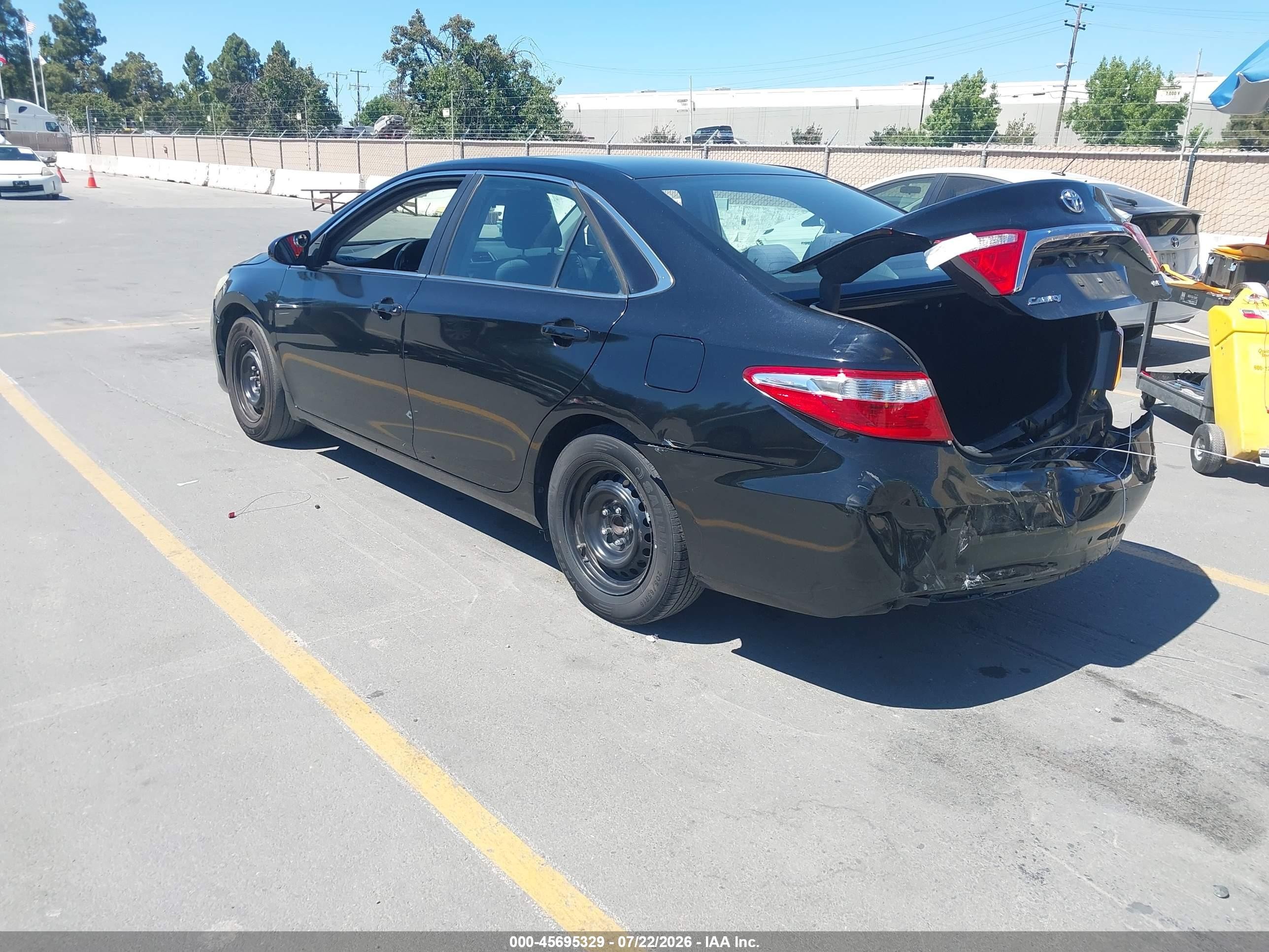 2015 Toyota Camry Le Black vin: 4T4BF1FK5FR496714