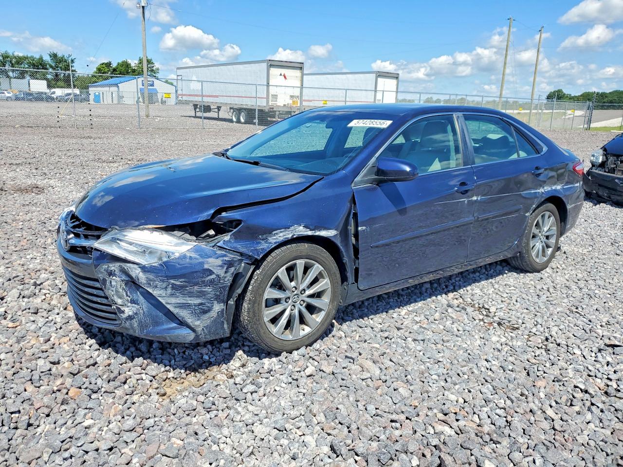 2015 Toyota Camry Xle Blue vin: 4T4BF1FK5FR509932