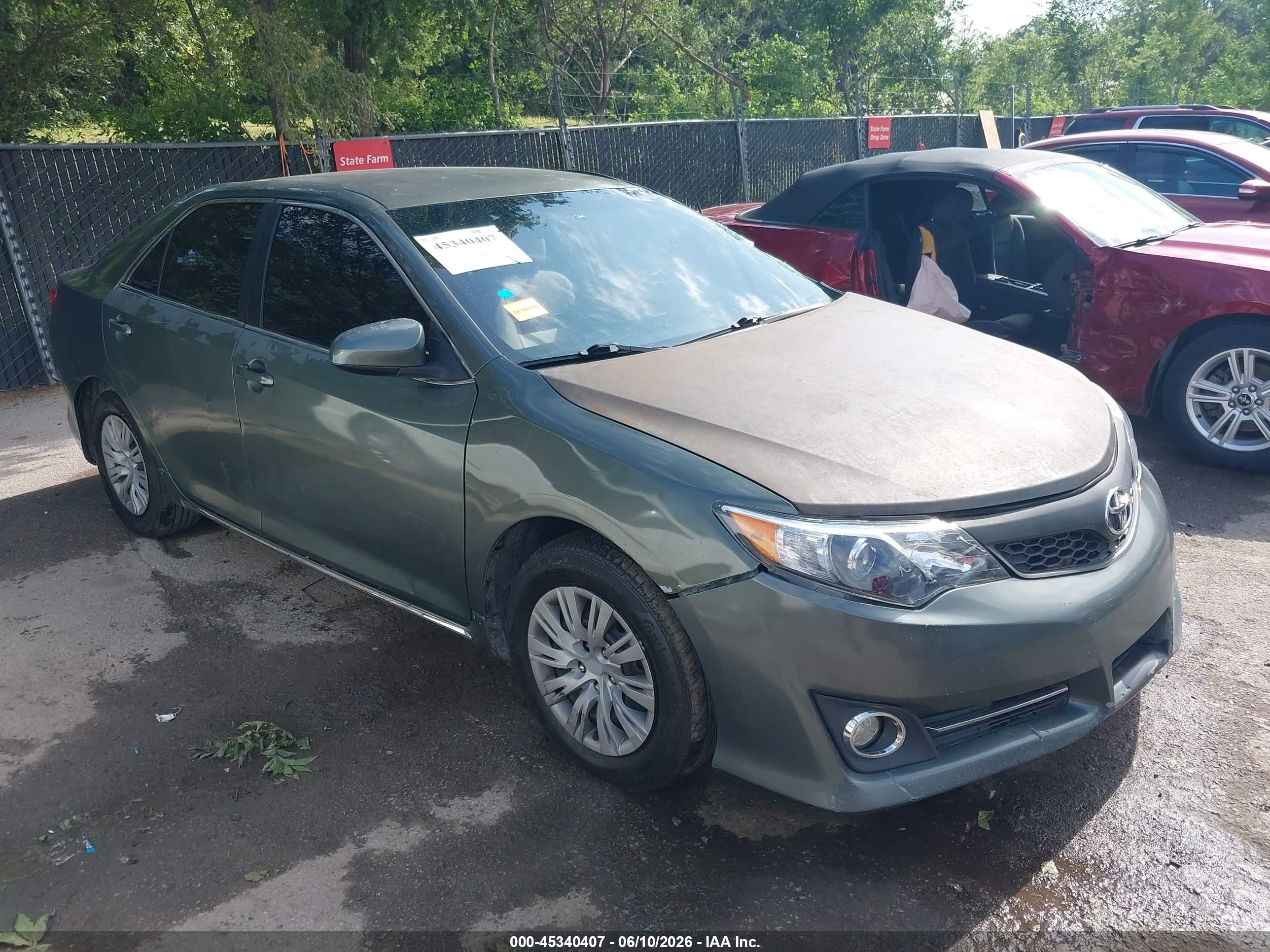 2012 Toyota Camry Le Green vin: 4T4BF1FK6CR161649