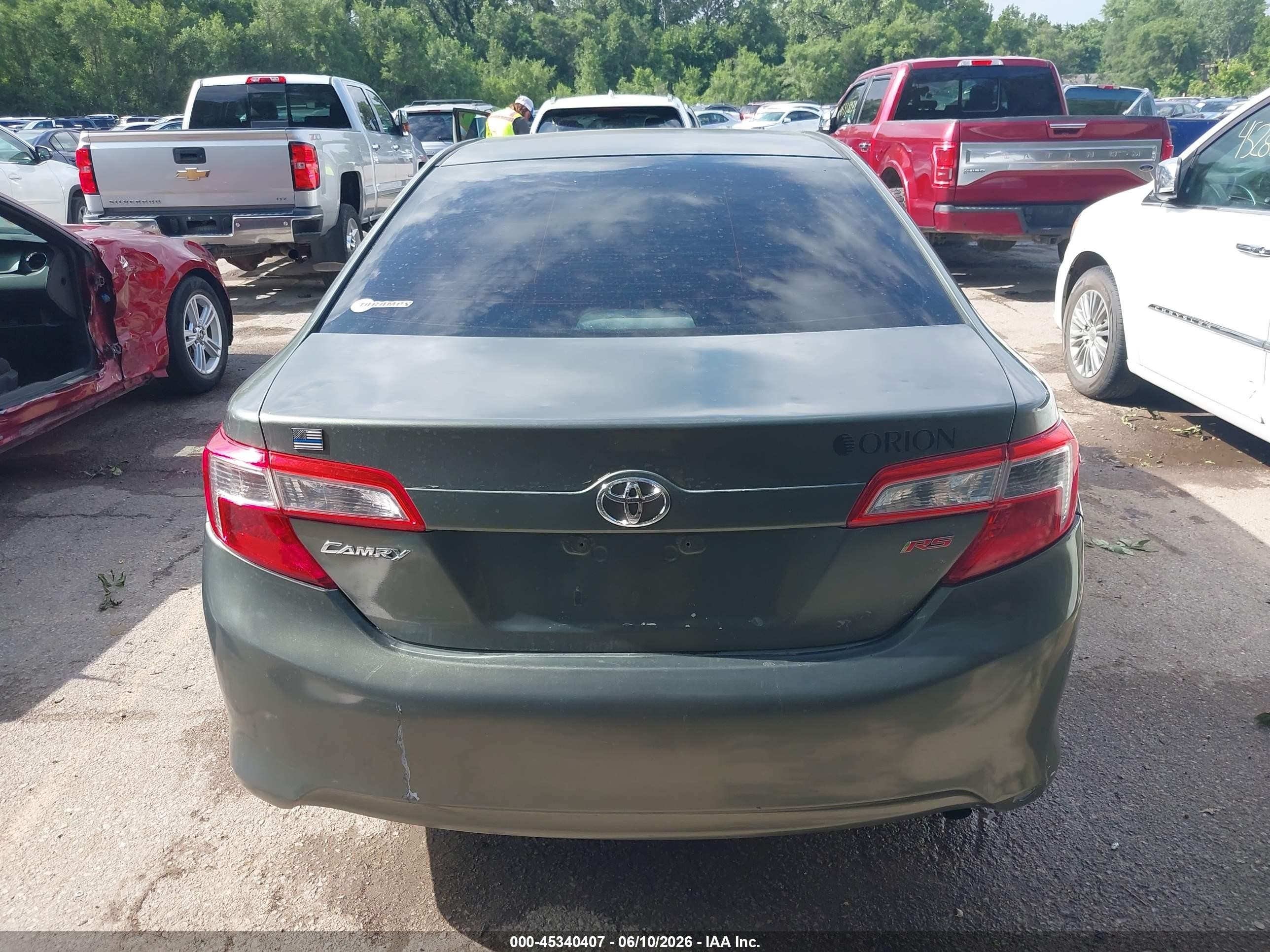 2012 Toyota Camry Le Green vin: 4T4BF1FK6CR161649