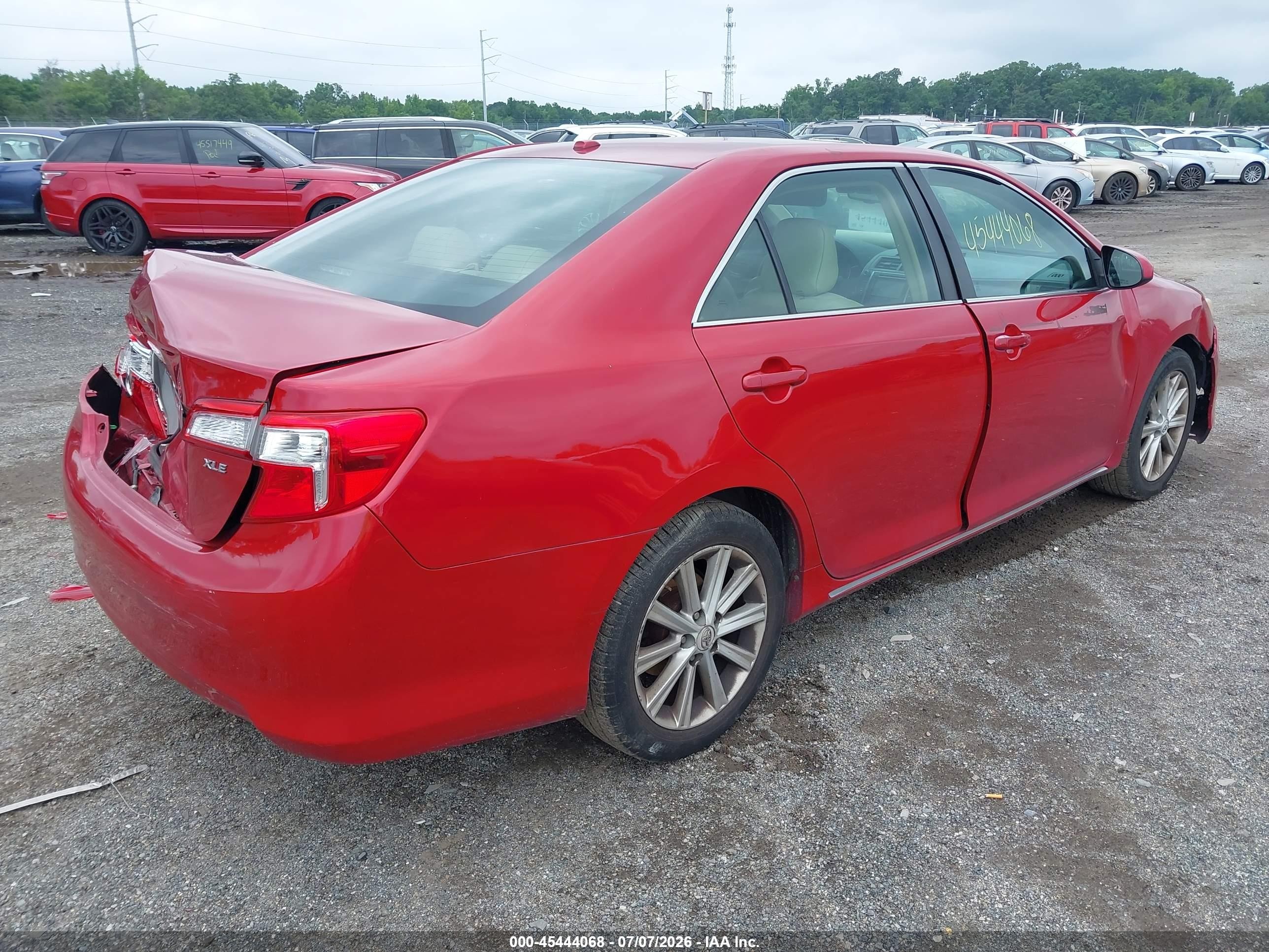 2012 Toyota Camry Xle Красный vin: 4T4BF1FK6CR169928