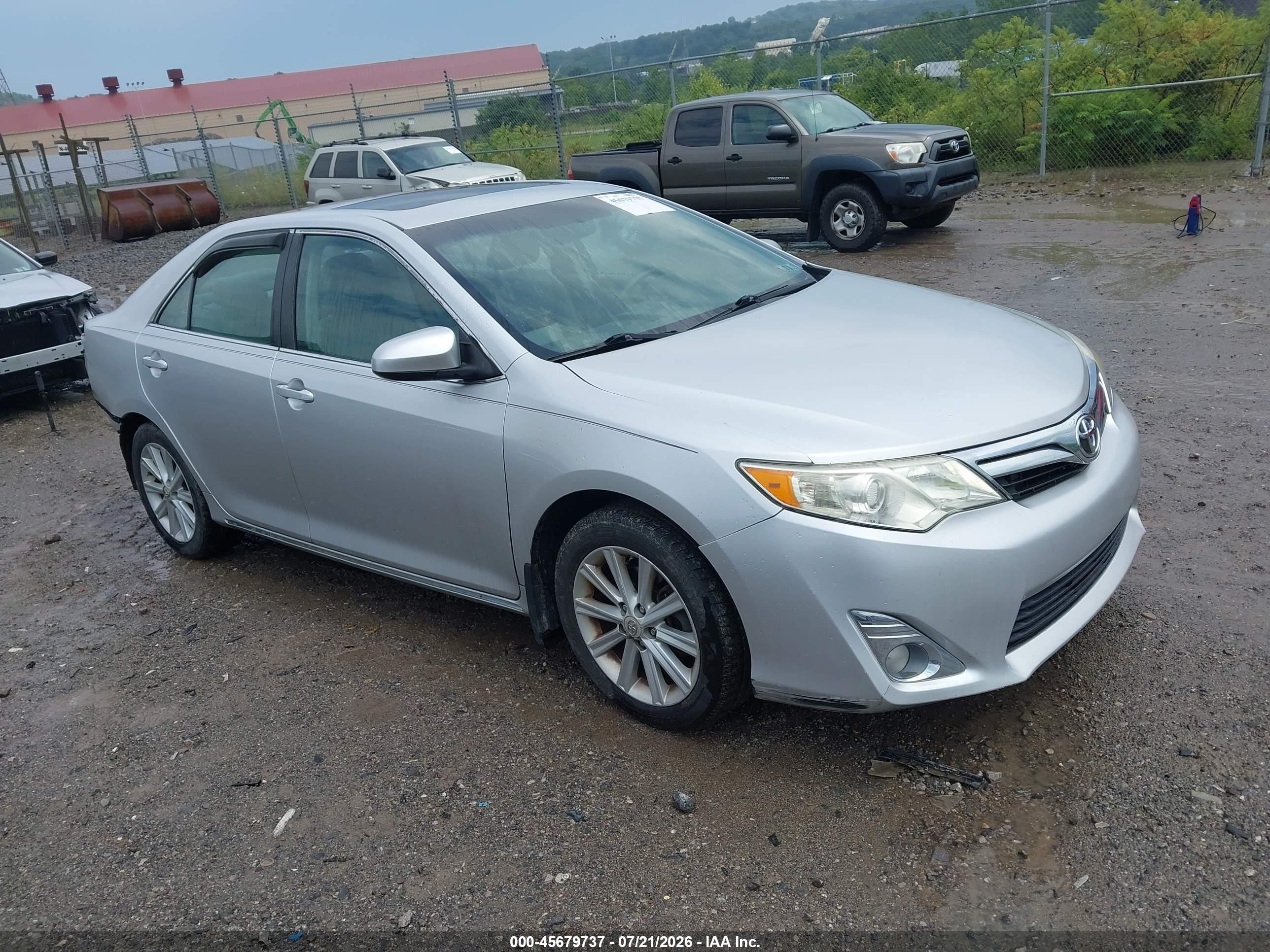 2012 Toyota Camry Xle Серебряный vin: 4T4BF1FK6CR220800
