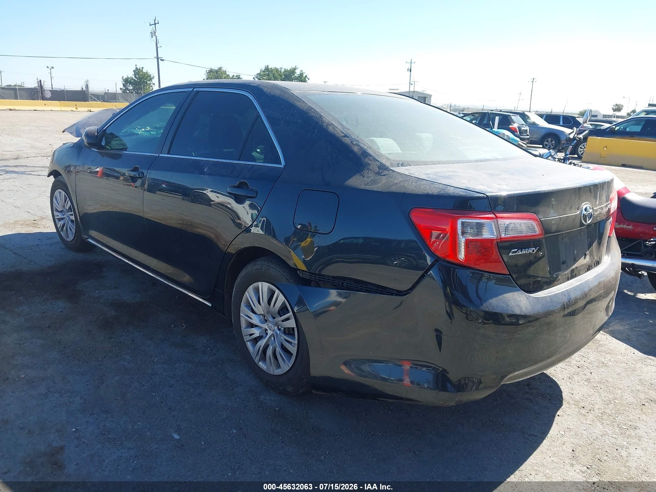 2012 Toyota Camry Le Black vin: 4T4BF1FK6CR250749