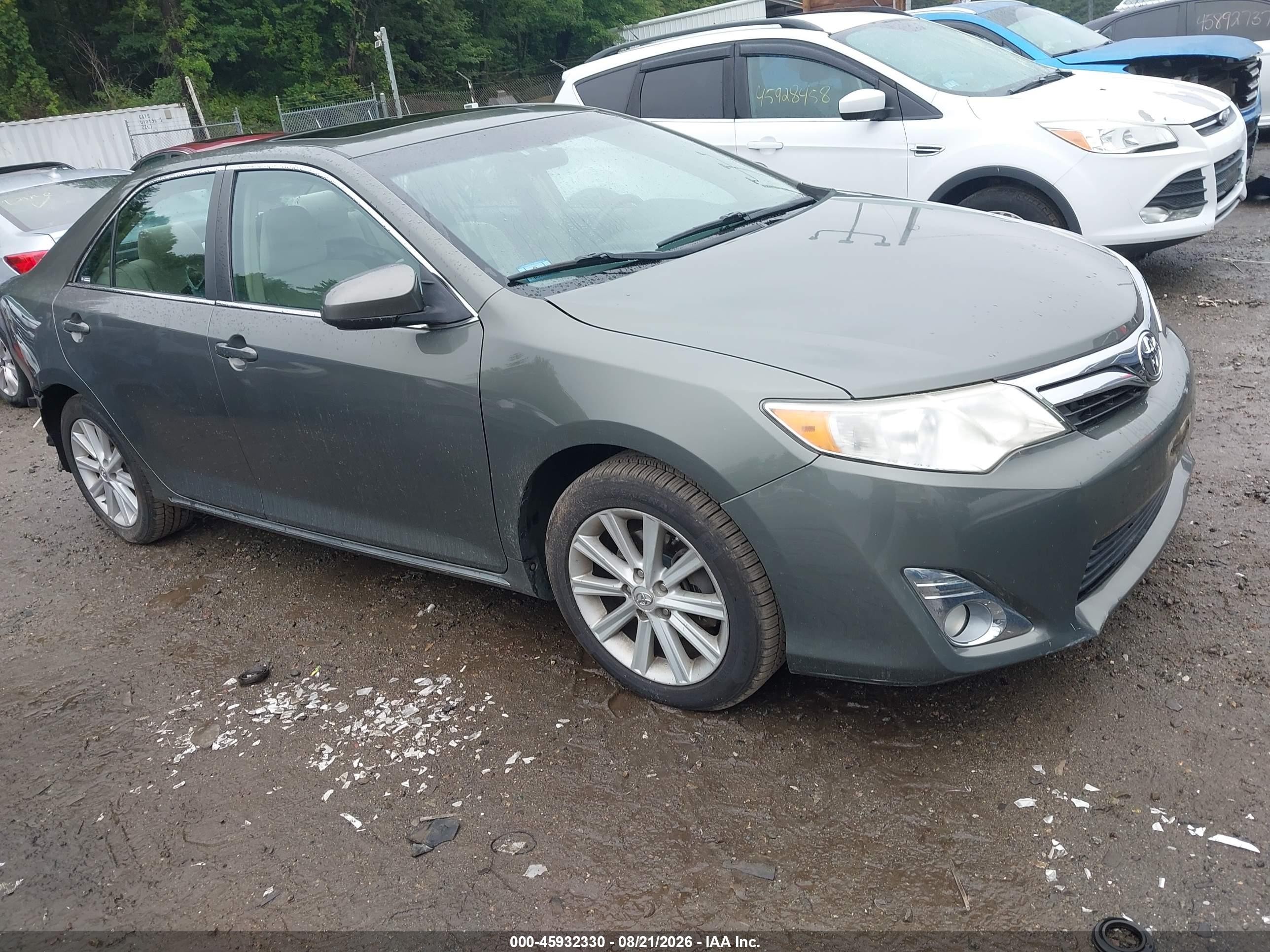 2013 Toyota Camry Xle Green vin: 4T4BF1FK6DR331493