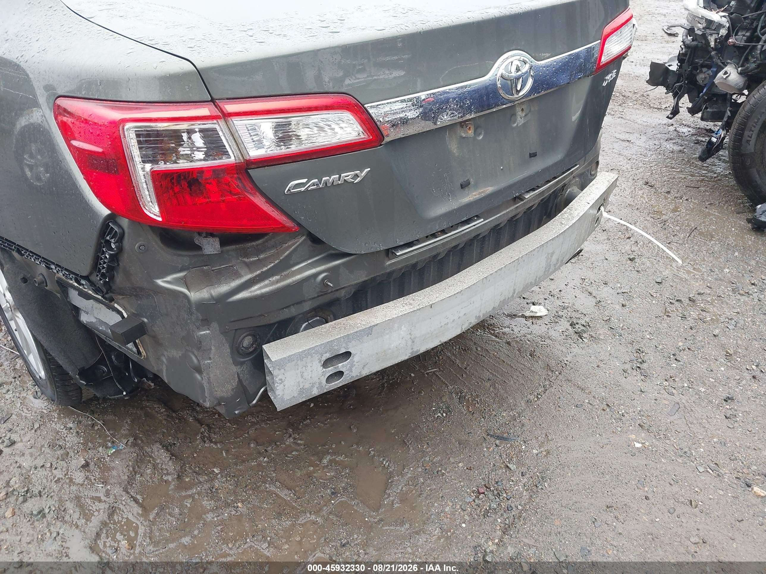 2013 Toyota Camry Xle Green vin: 4T4BF1FK6DR331493