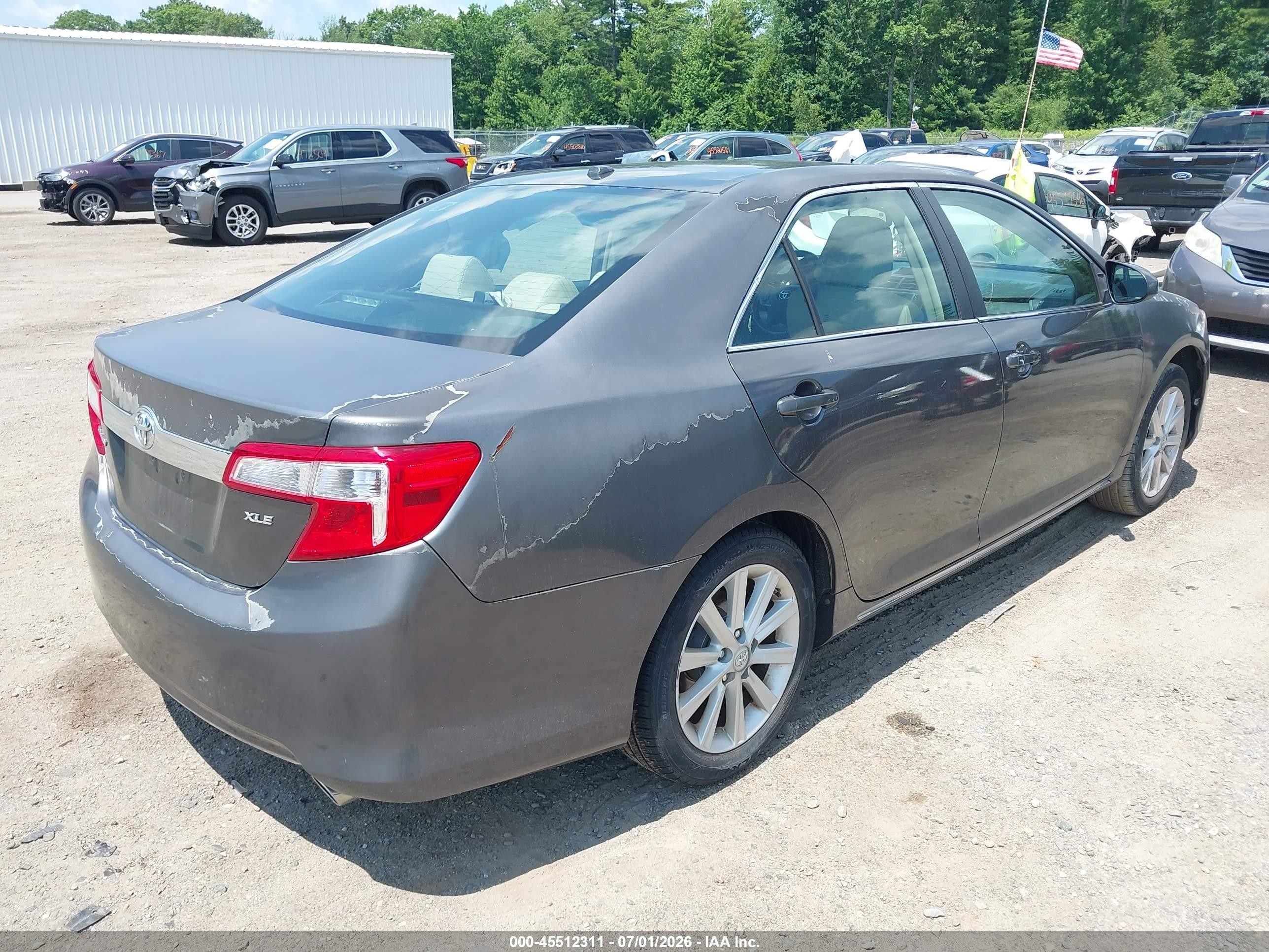 2013 Toyota Camry Xle Серый vin: 4T4BF1FK6DR336144