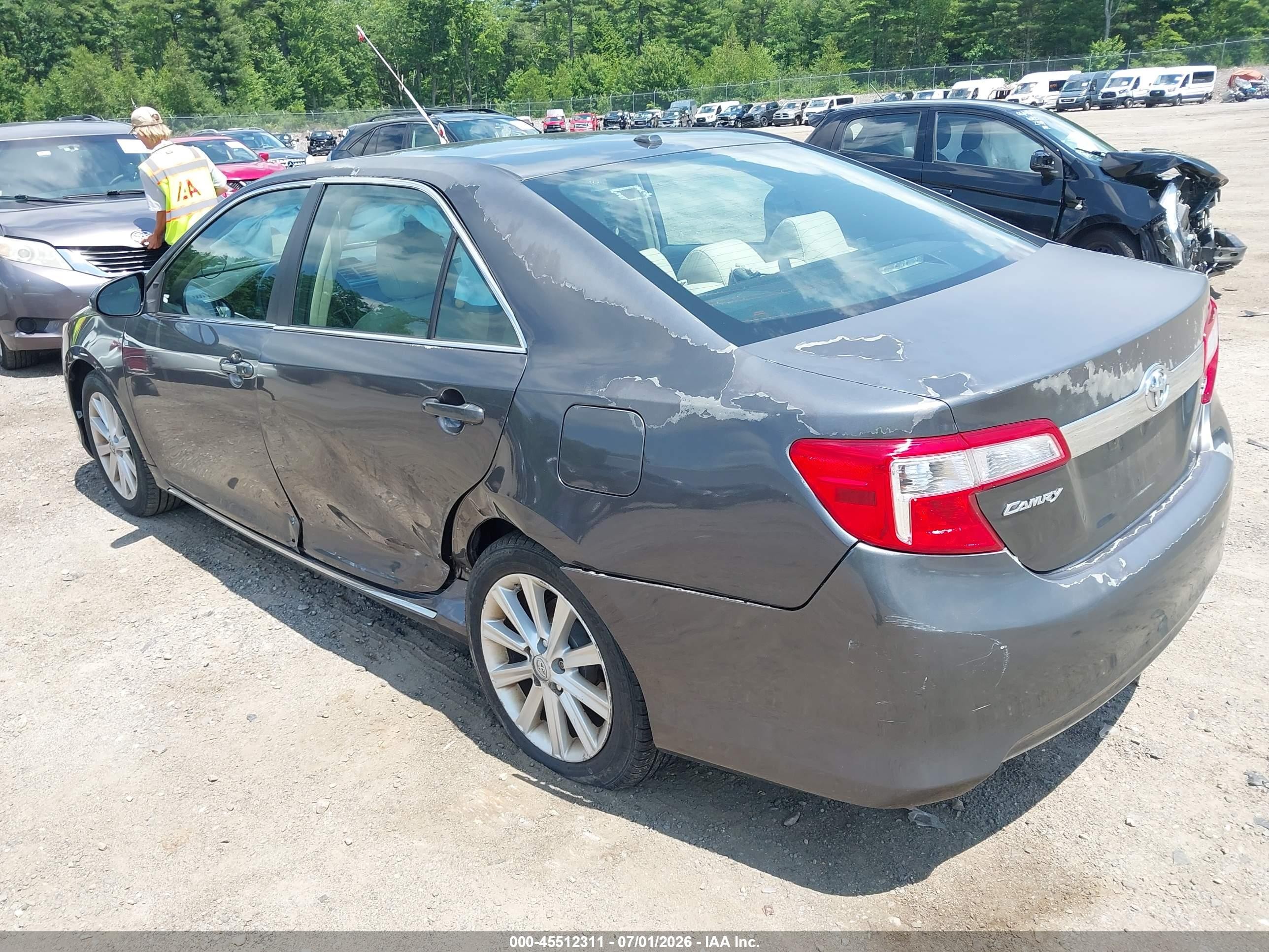 2013 Toyota Camry Xle Серый vin: 4T4BF1FK6DR336144