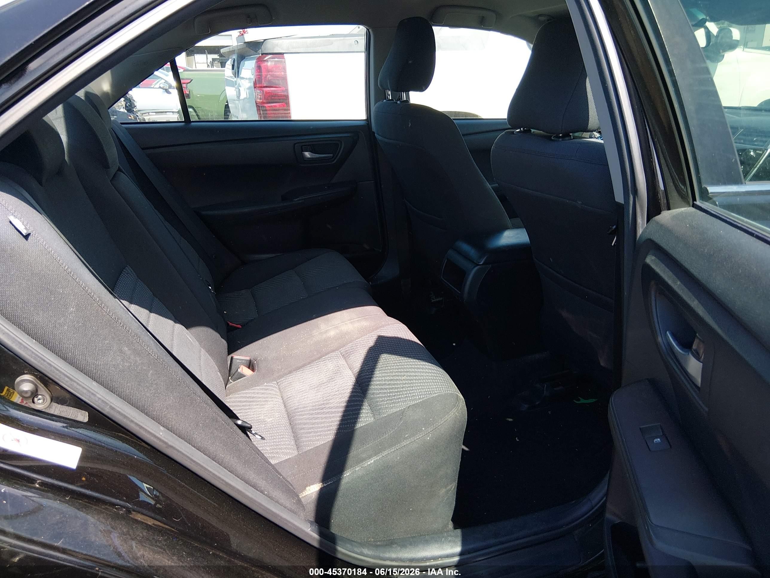 2015 Toyota Camry Le Black vin: 4T4BF1FK6FR451328