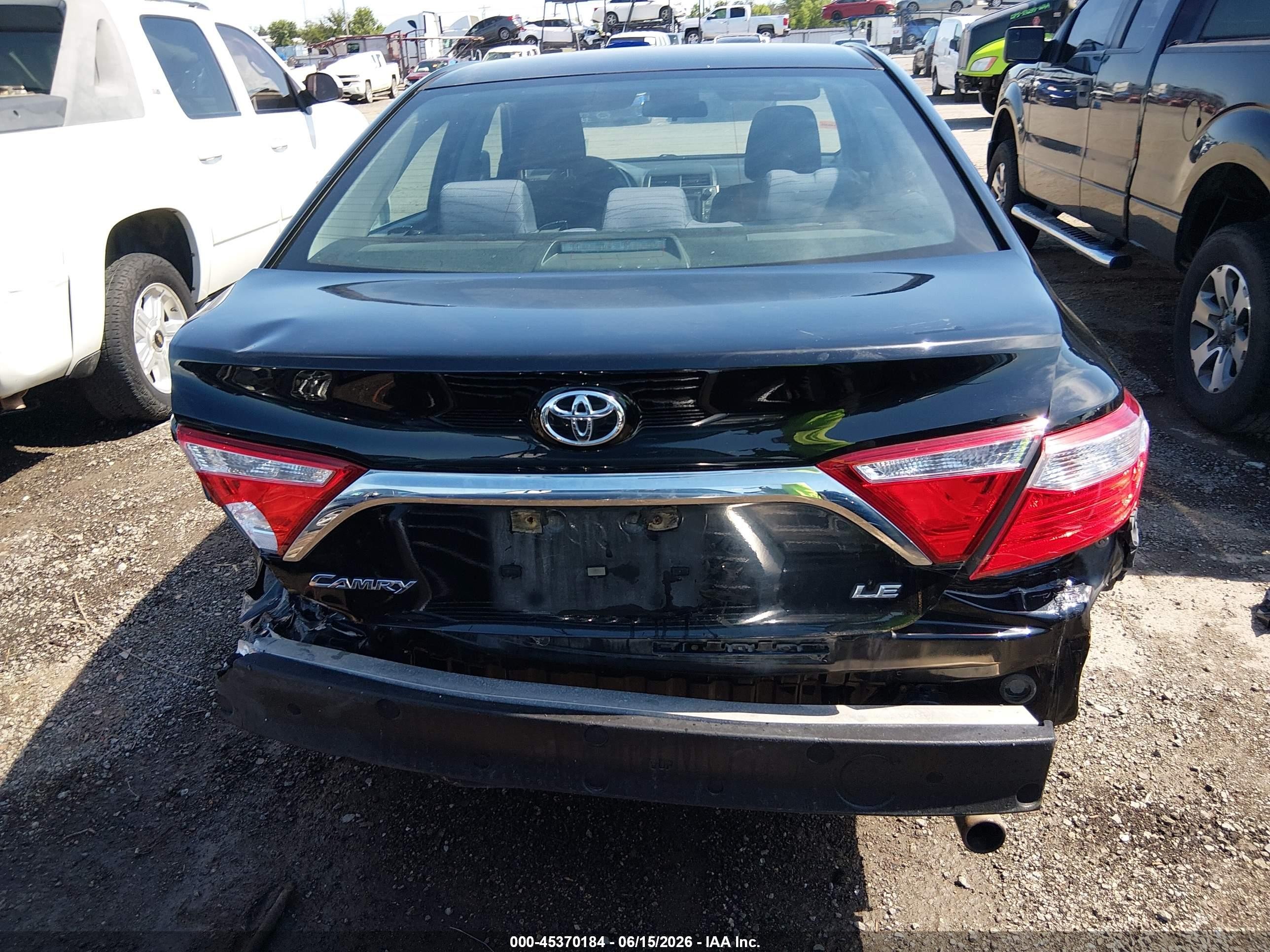 2015 Toyota Camry Le Black vin: 4T4BF1FK6FR451328