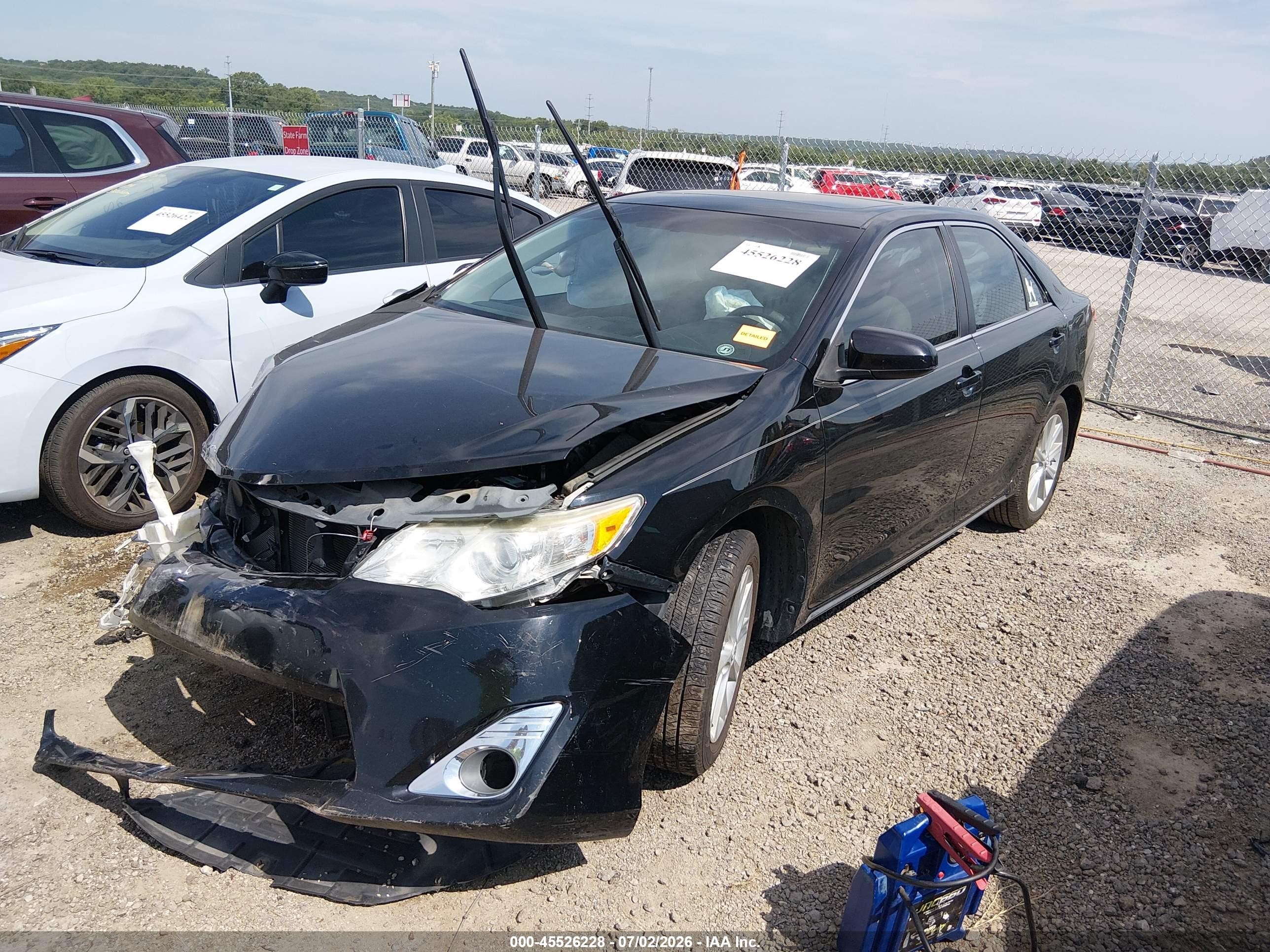 2012 Toyota Camry Xle Black vin: 4T4BF1FK7CR164978