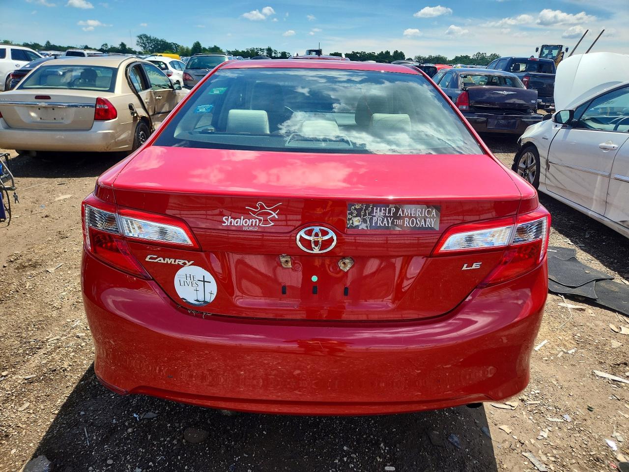 2012 Toyota Camry Le Red vin: 4T4BF1FK7CR165242