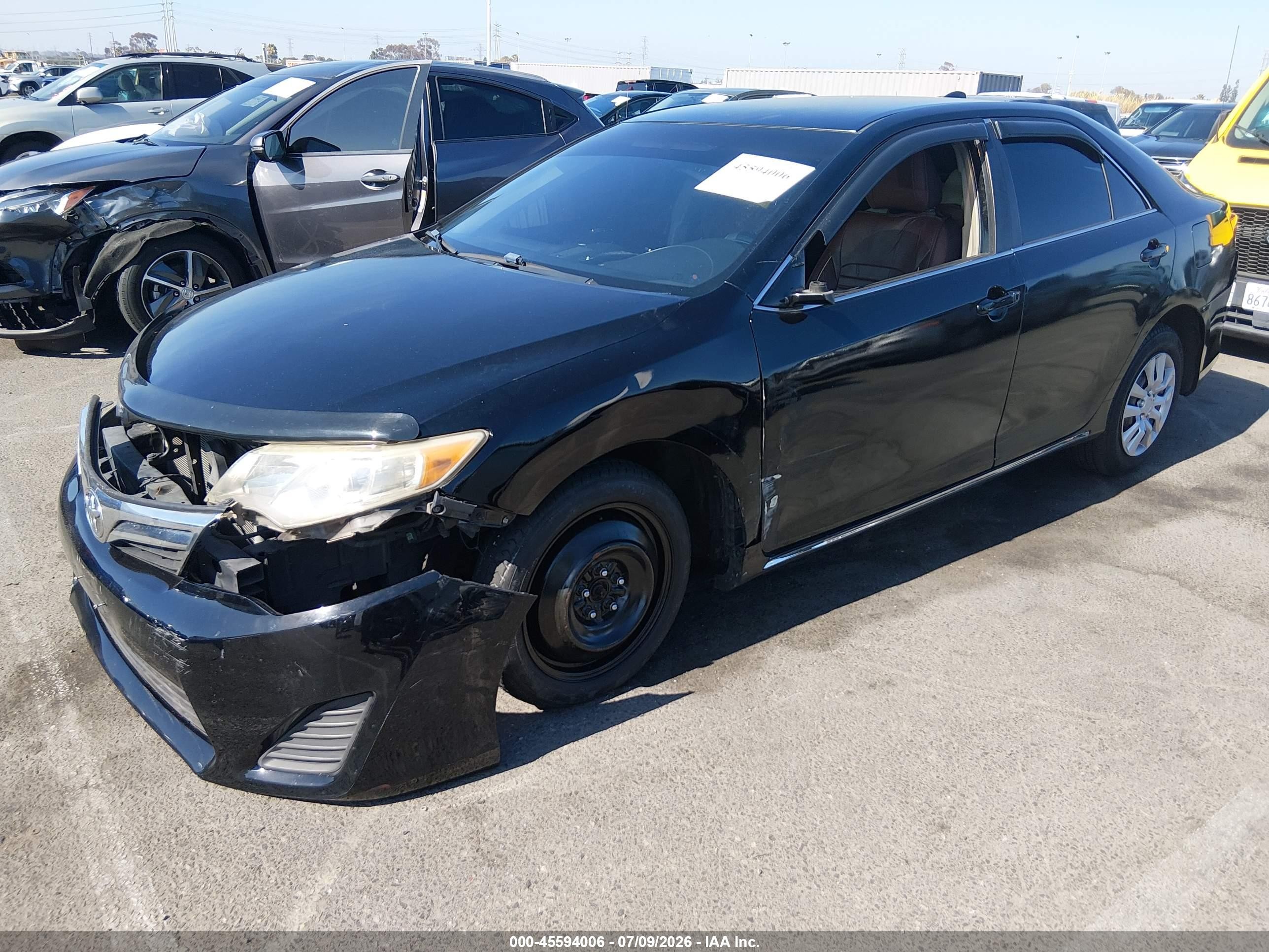 2012 Toyota Camry Le Черный vin: 4T4BF1FK7CR172238