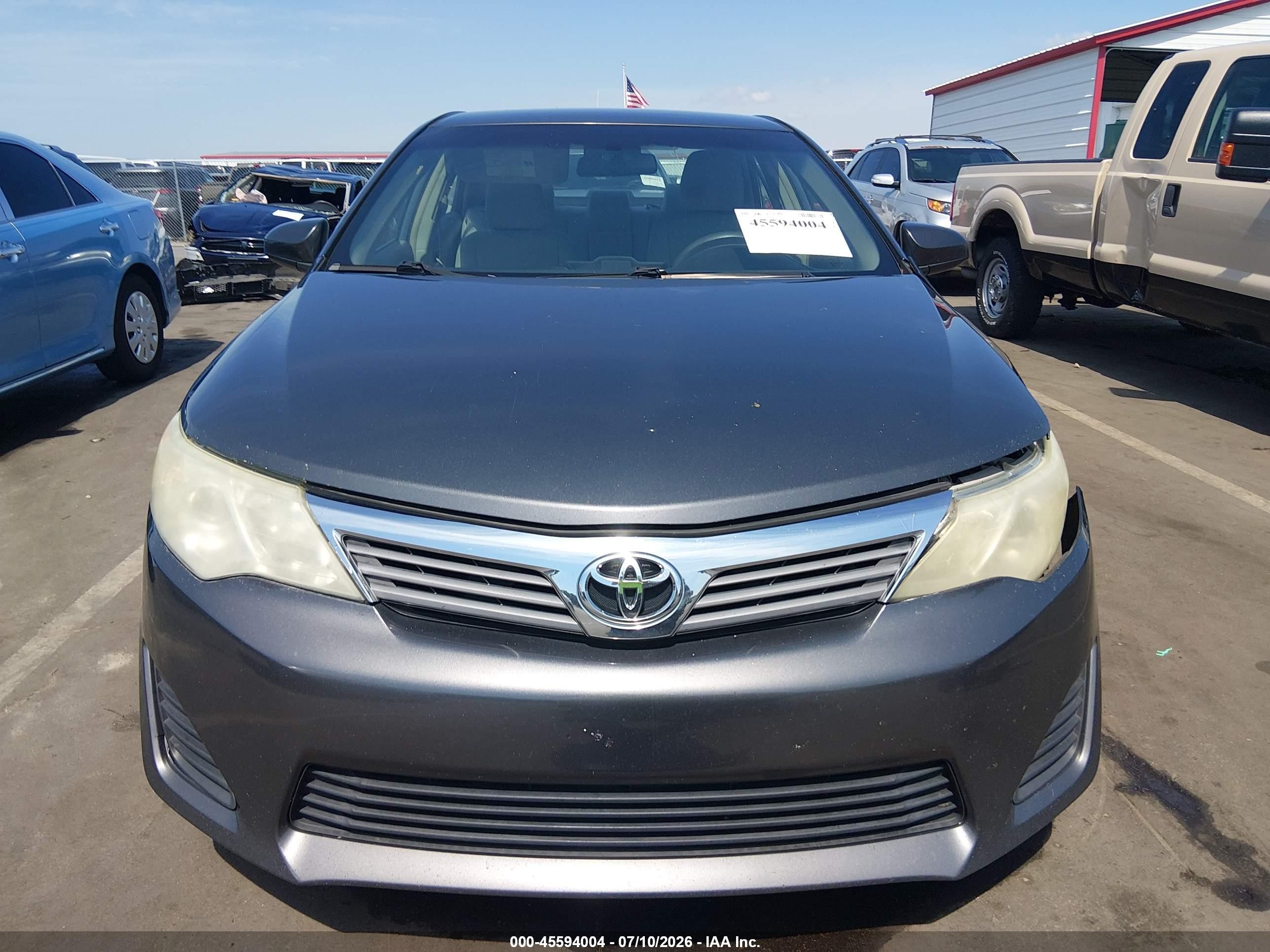 2012 Toyota Camry L Gray vin: 4T4BF1FK7CR196412