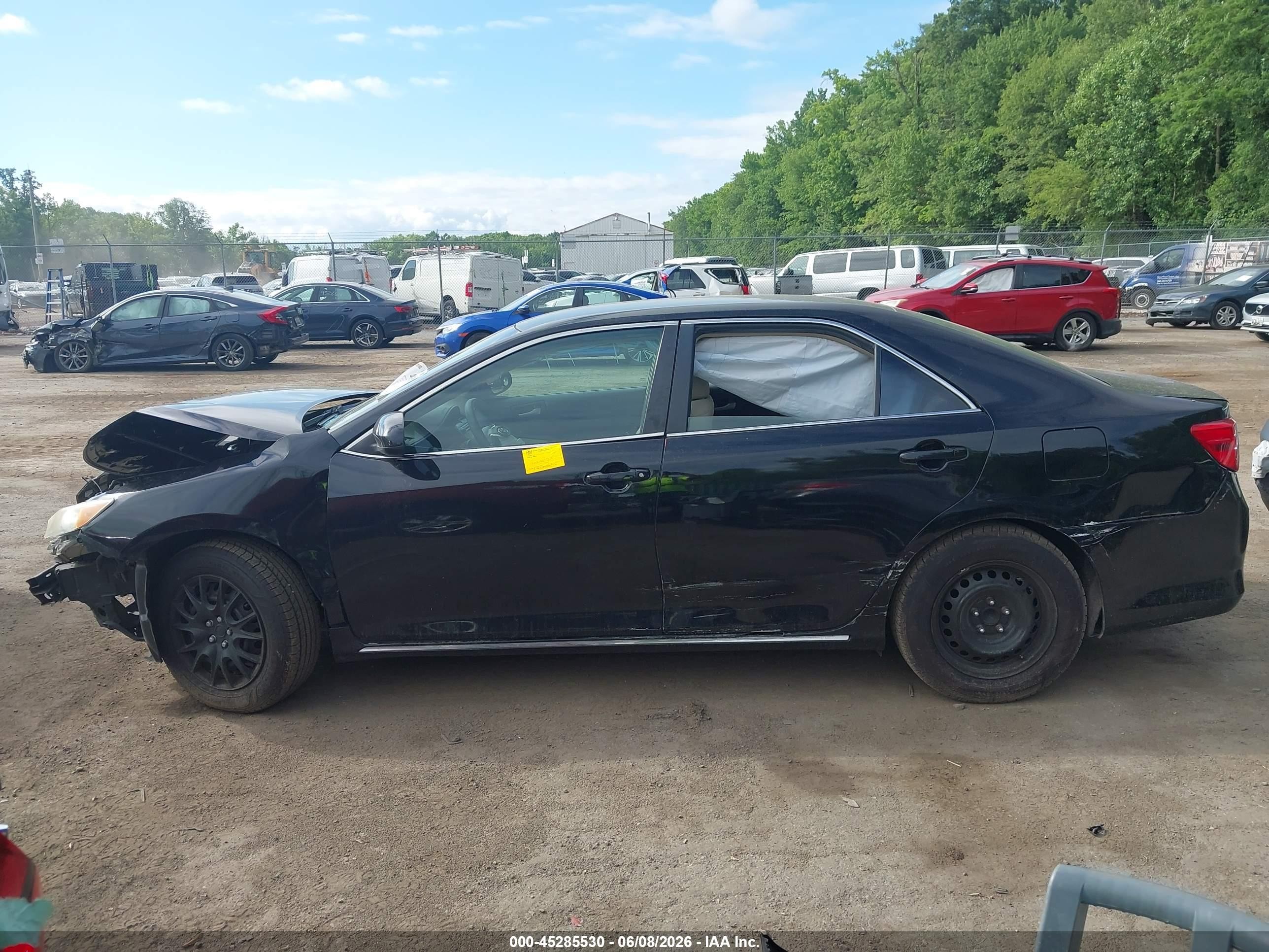 2012 Toyota Camry Le Black vin: 4T4BF1FK7CR198600
