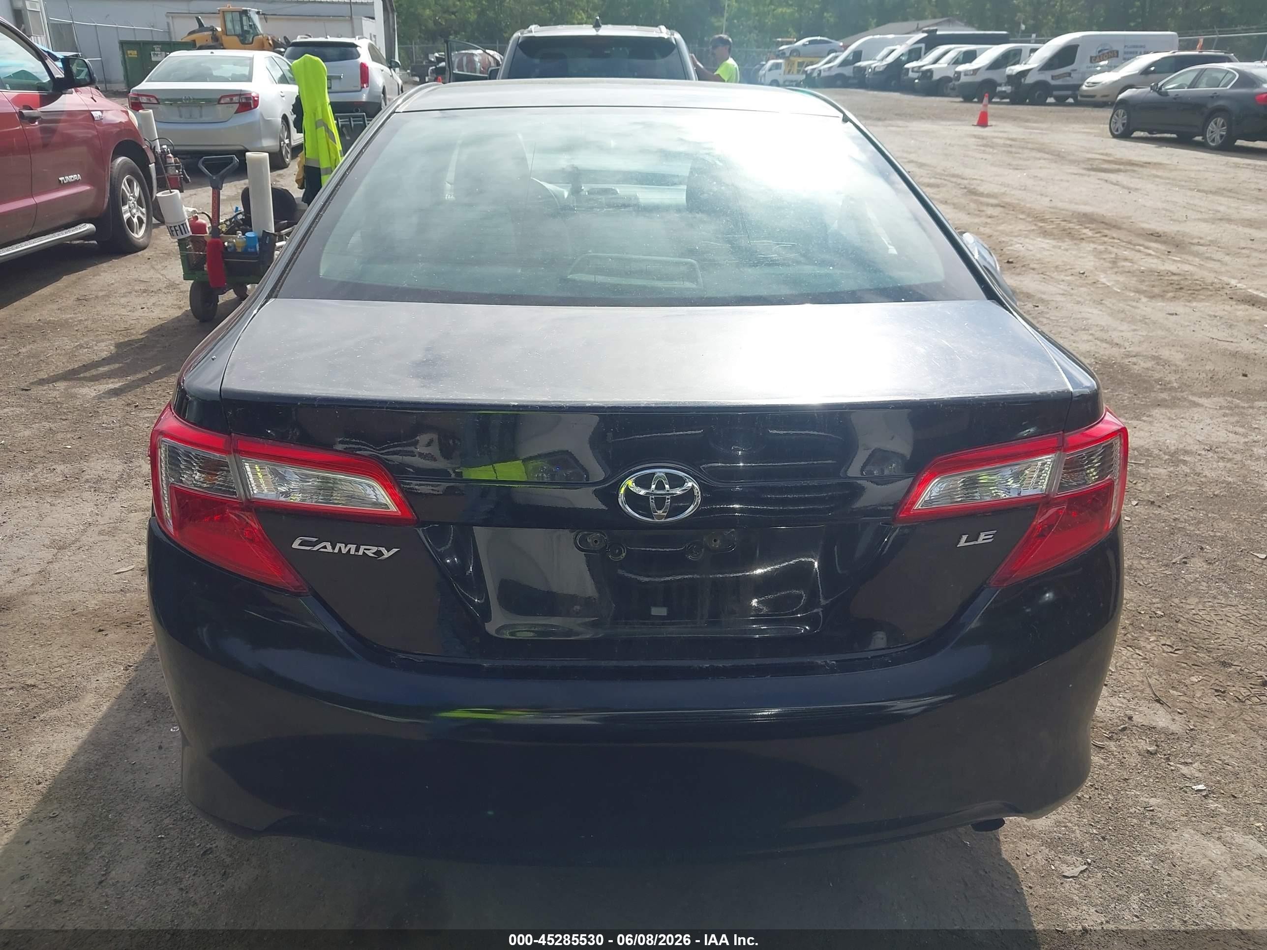 2012 Toyota Camry Le Black vin: 4T4BF1FK7CR198600