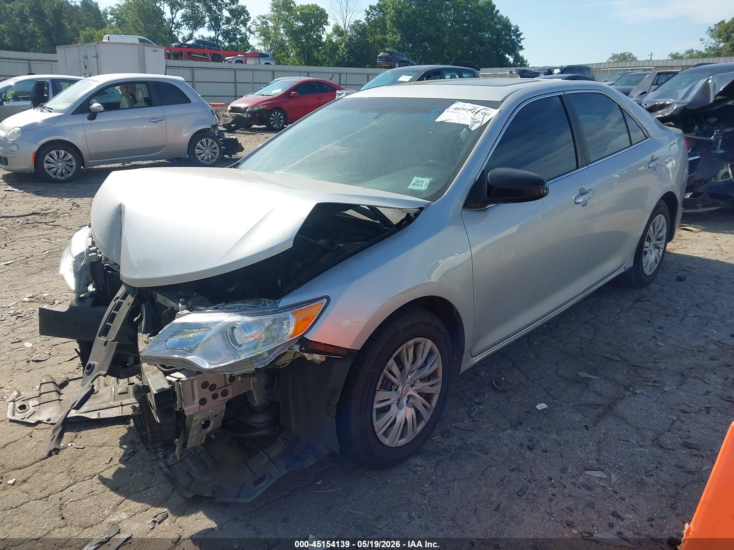 2012 Toyota Camry Le Silver vin: 4T4BF1FK7CR211300