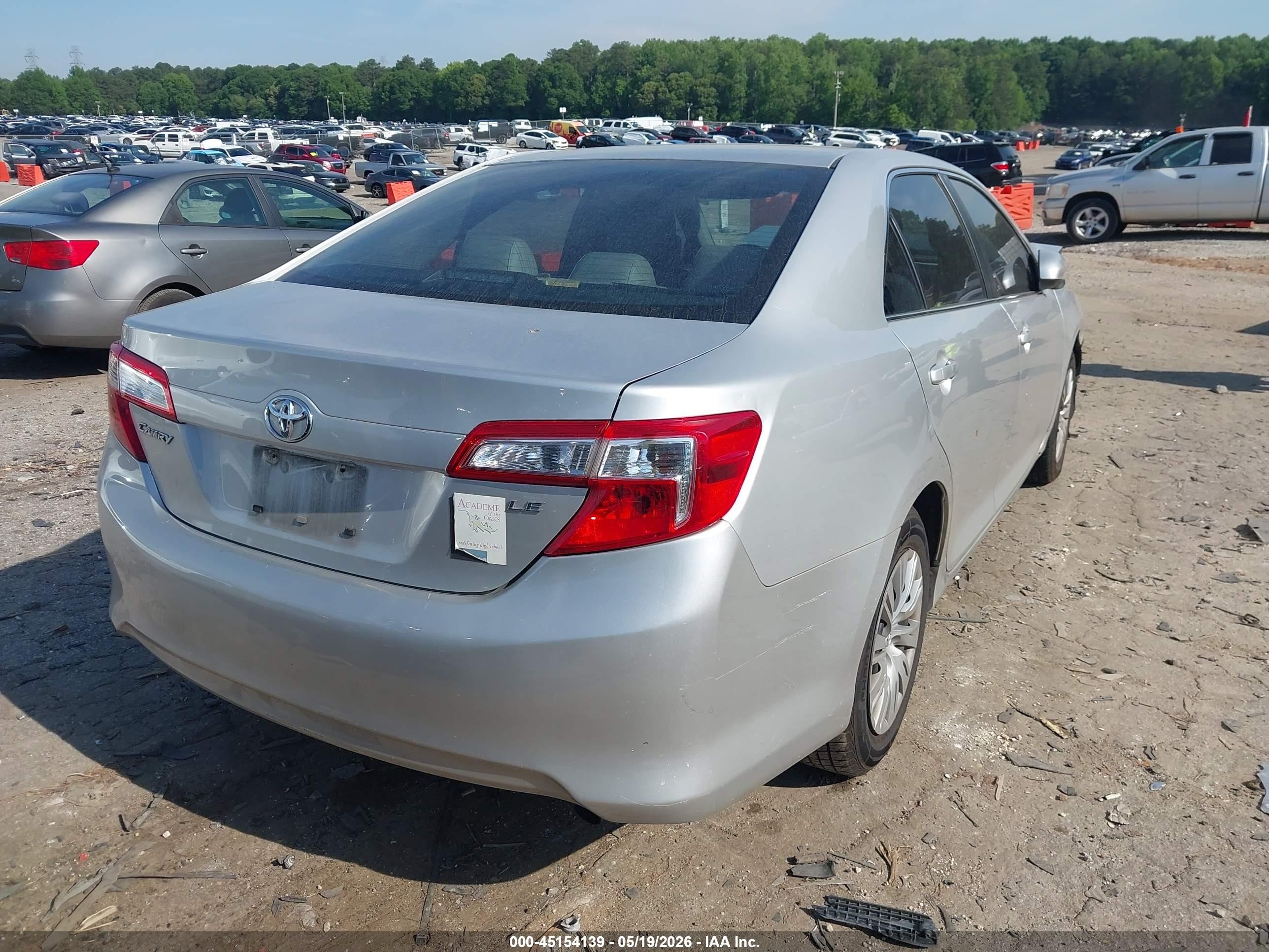 2012 Toyota Camry Le Silver vin: 4T4BF1FK7CR211300