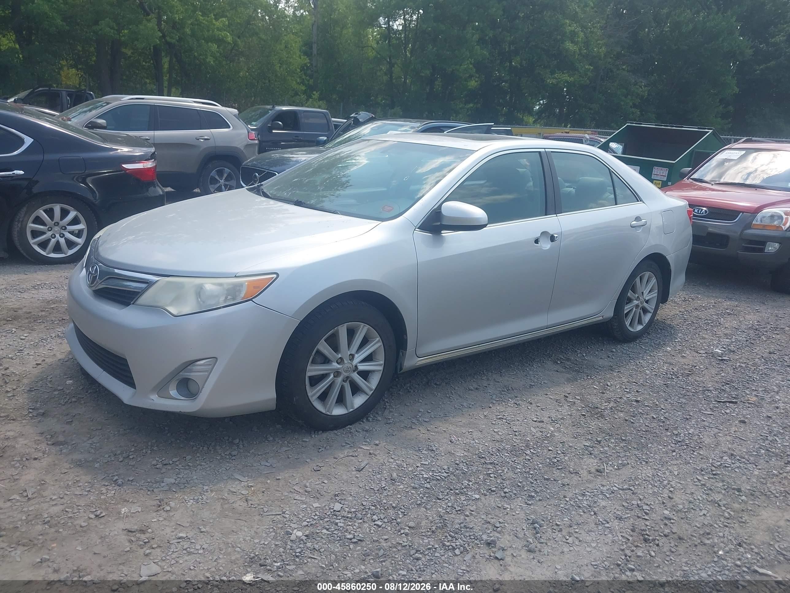 2012 Toyota Camry Xle Silver vin: 4T4BF1FK7CR216609