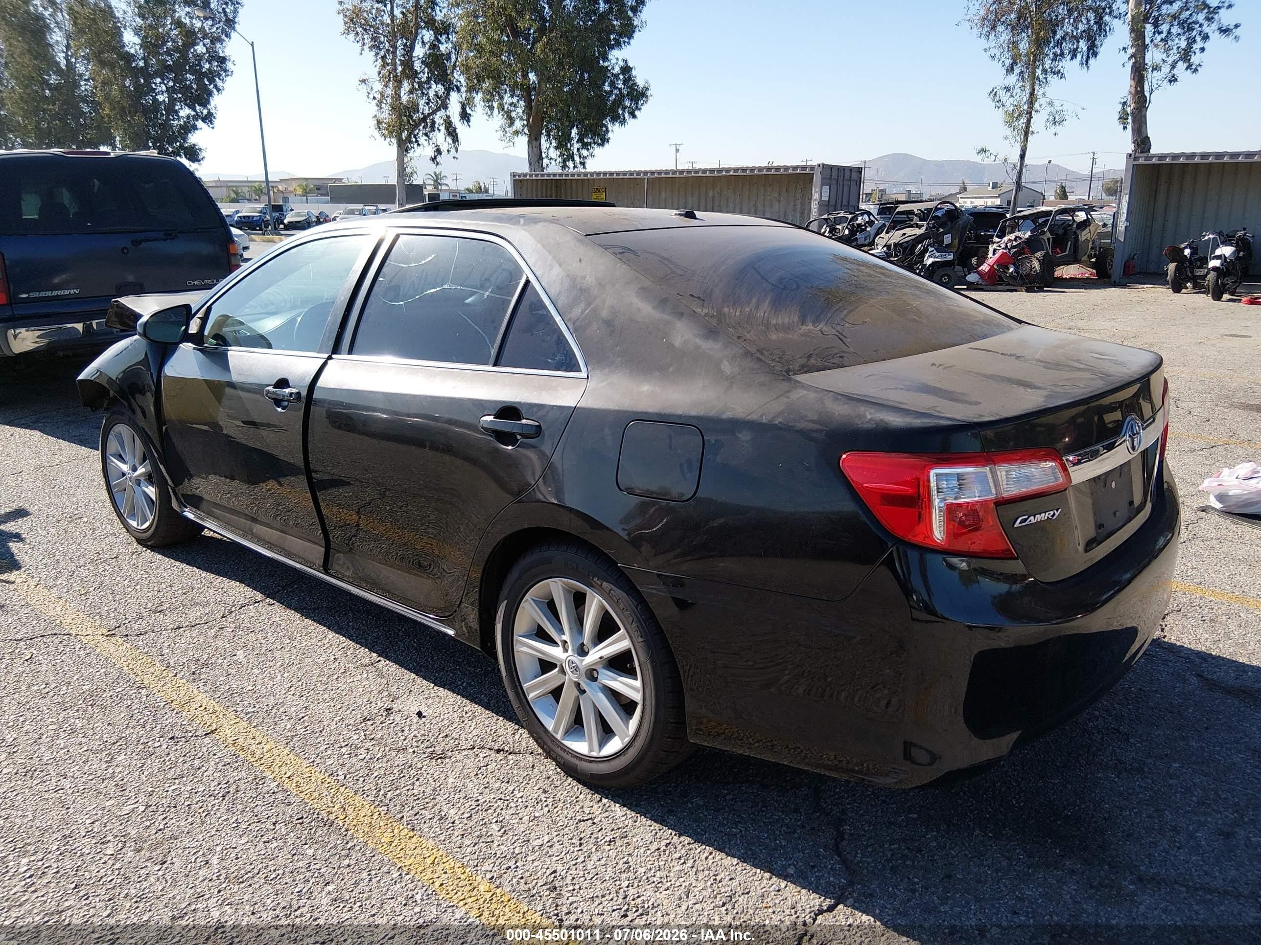 2012 Toyota Camry Xle Black vin: 4T4BF1FK7CR217193