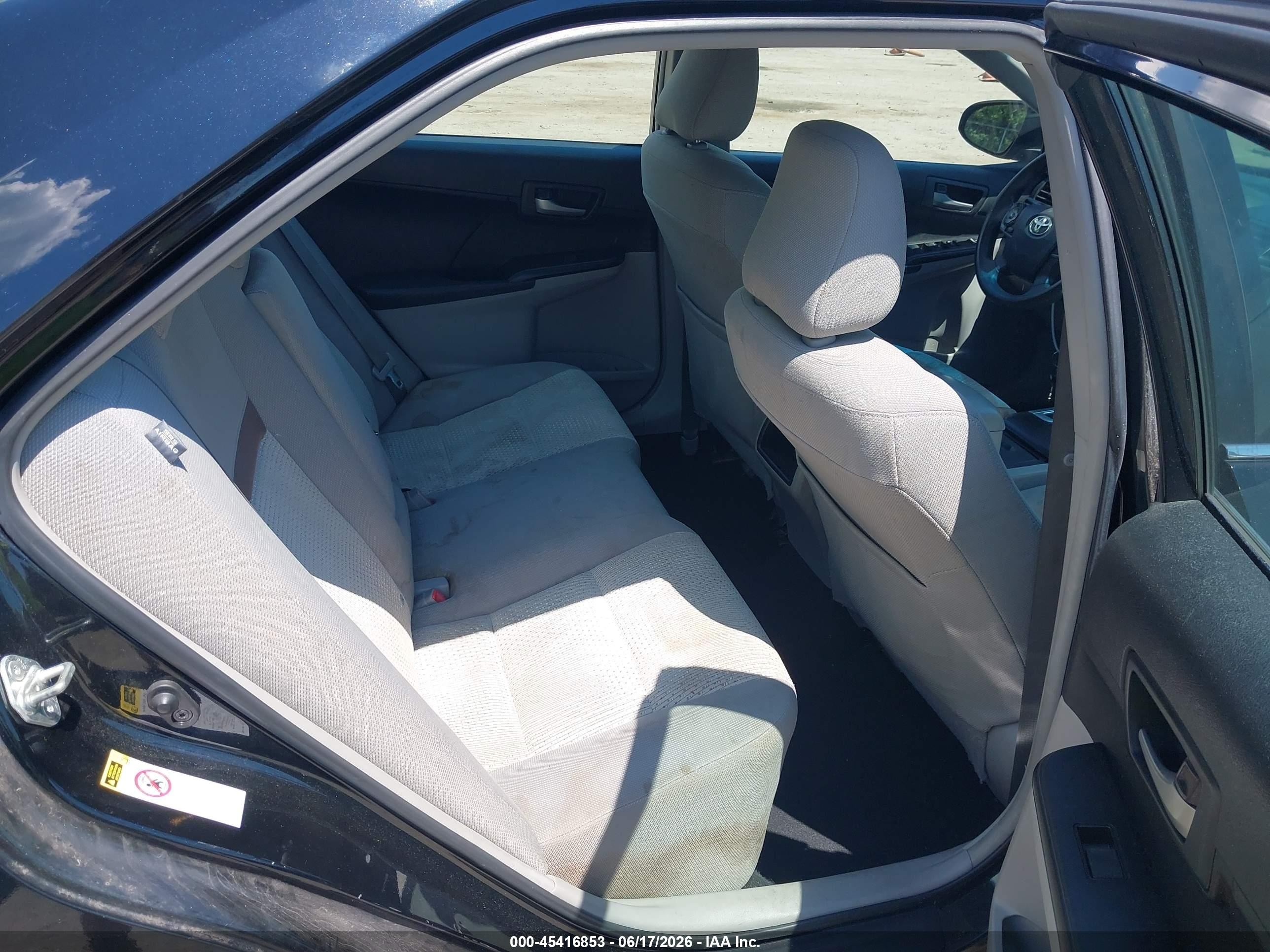 2012 Toyota Camry Le Black vin: 4T4BF1FK7CR221096