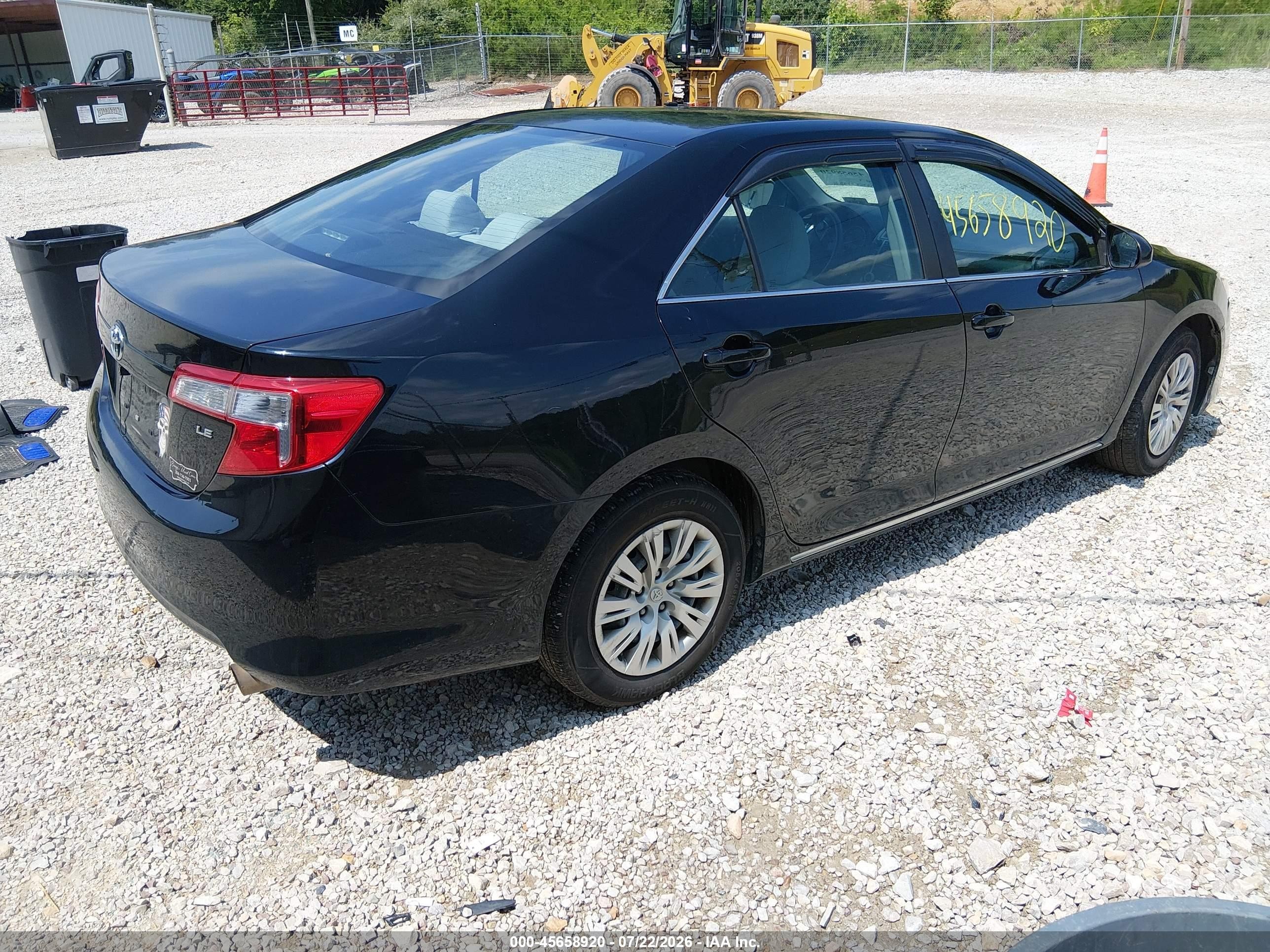 2012 Toyota Camry Le Черный vin: 4T4BF1FK7CR239811