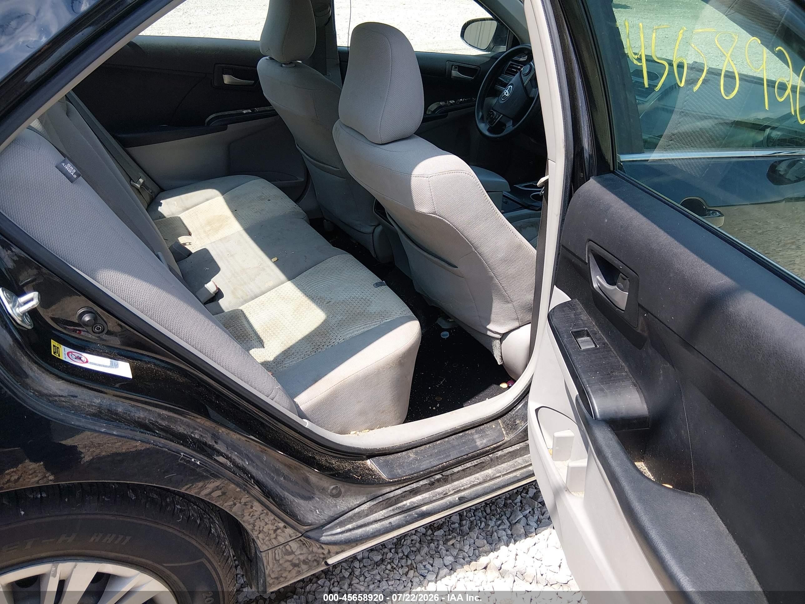 2012 Toyota Camry Le Черный vin: 4T4BF1FK7CR239811