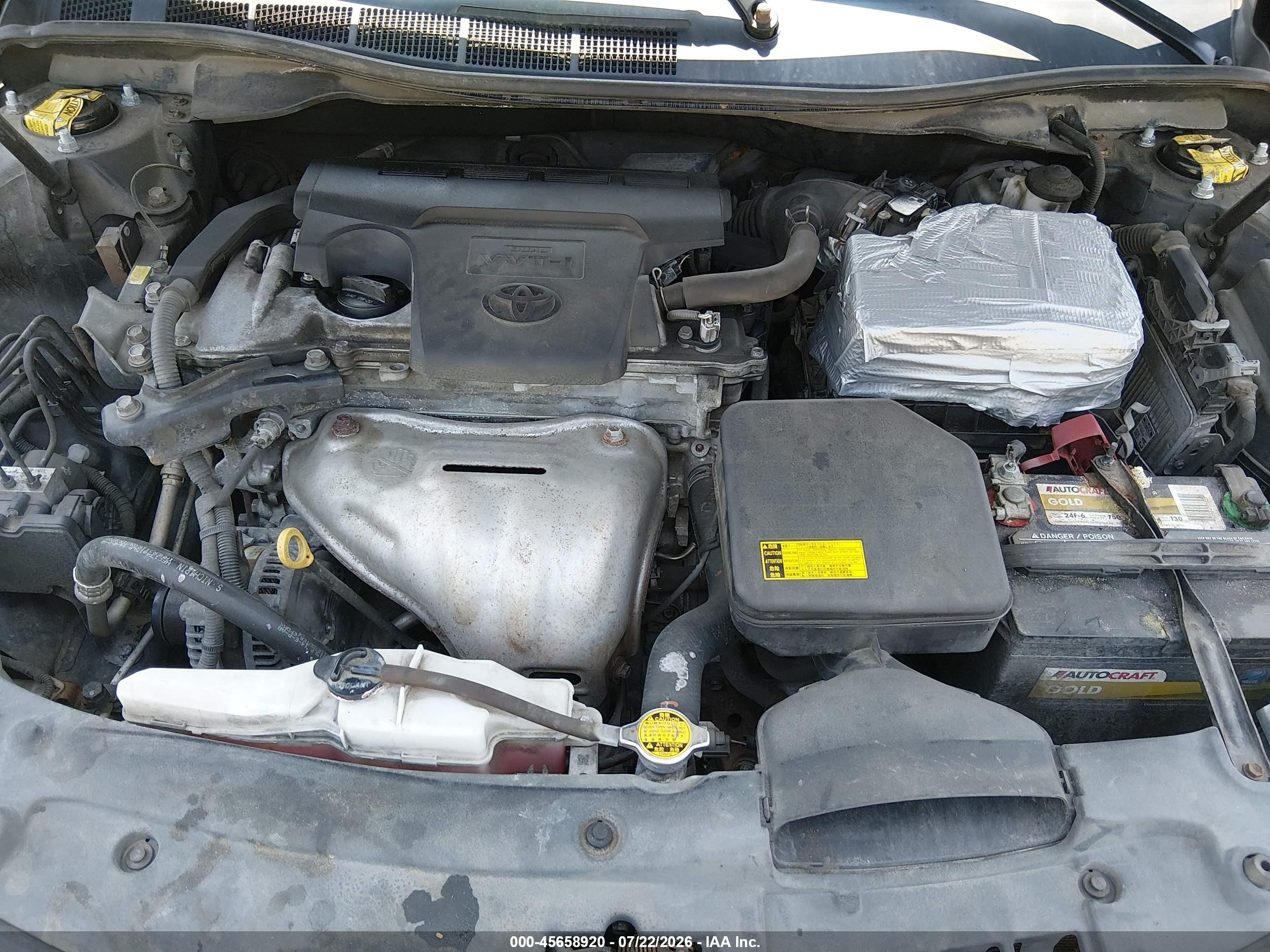 2012 Toyota Camry Le Черный vin: 4T4BF1FK7CR239811