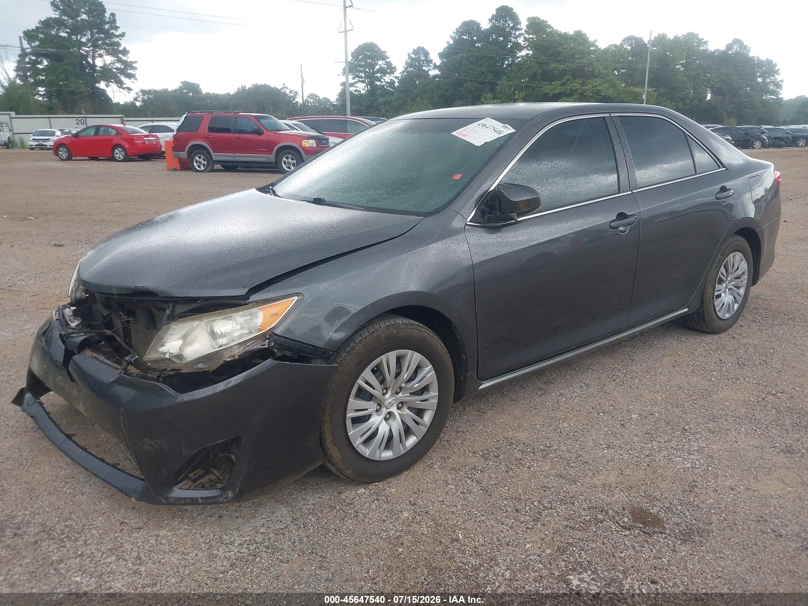 2012 Toyota Camry Le Серый vin: 4T4BF1FK7CR253448
