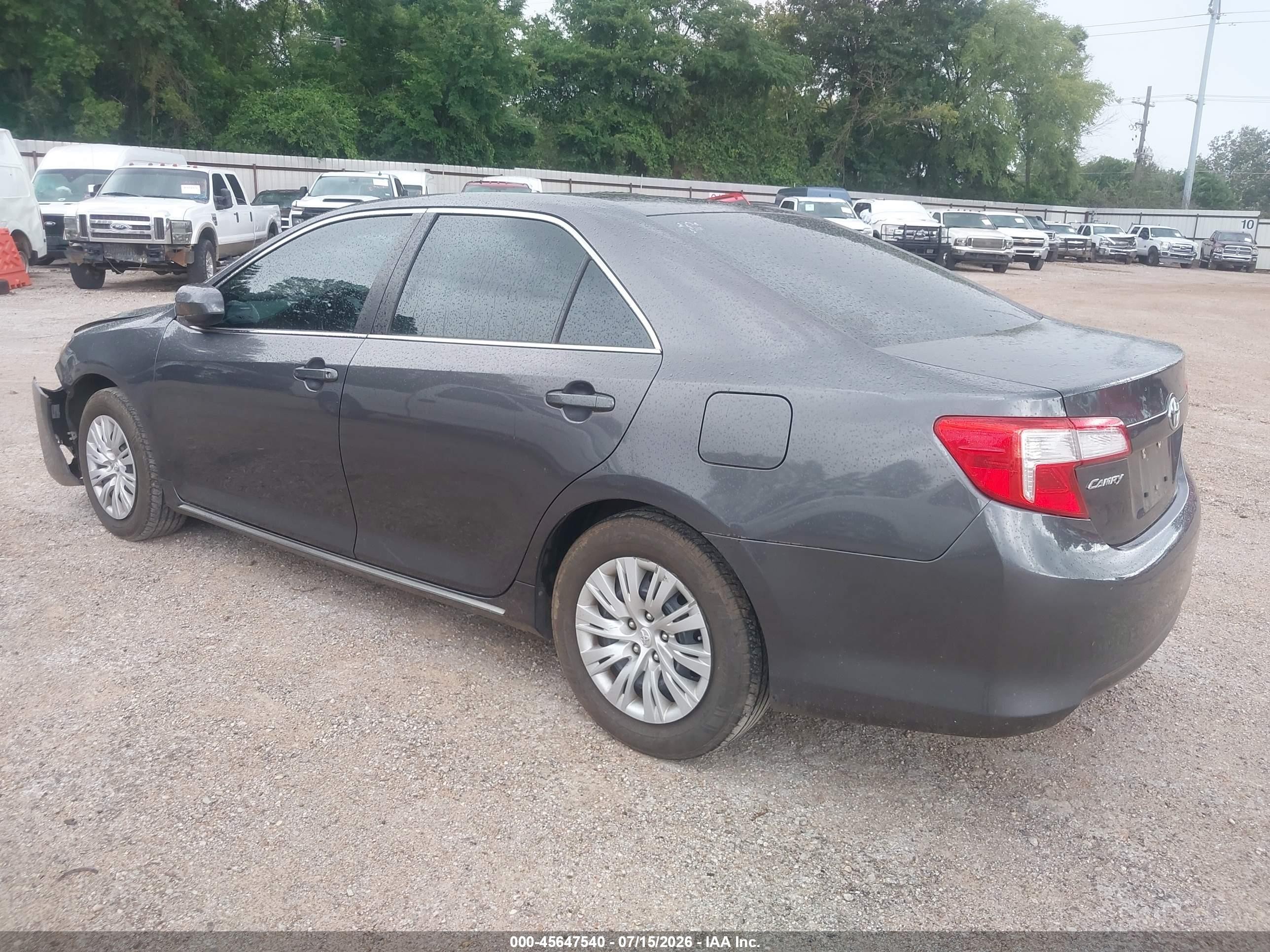 2012 Toyota Camry Le Серый vin: 4T4BF1FK7CR253448