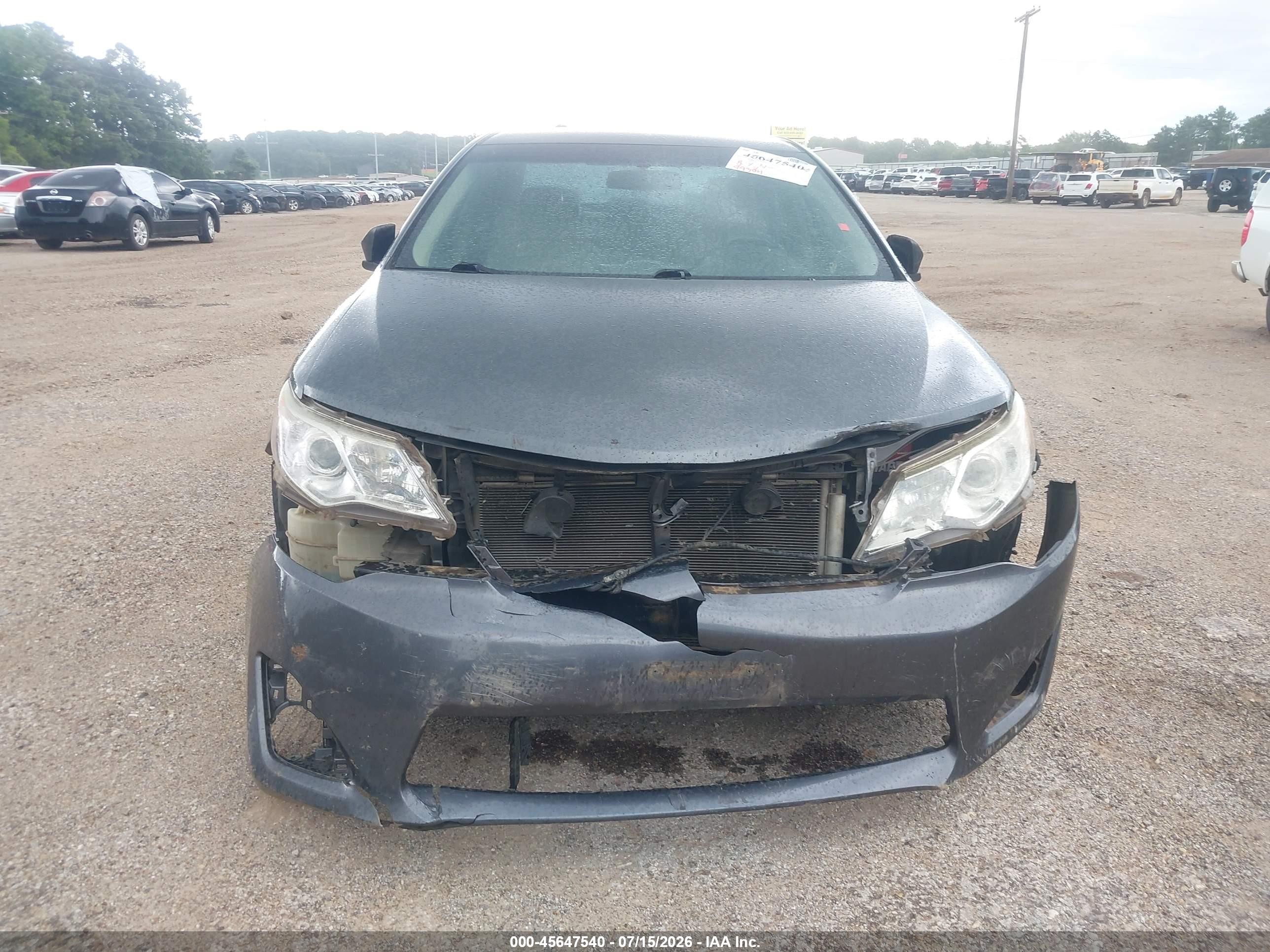 2012 Toyota Camry Le Серый vin: 4T4BF1FK7CR253448