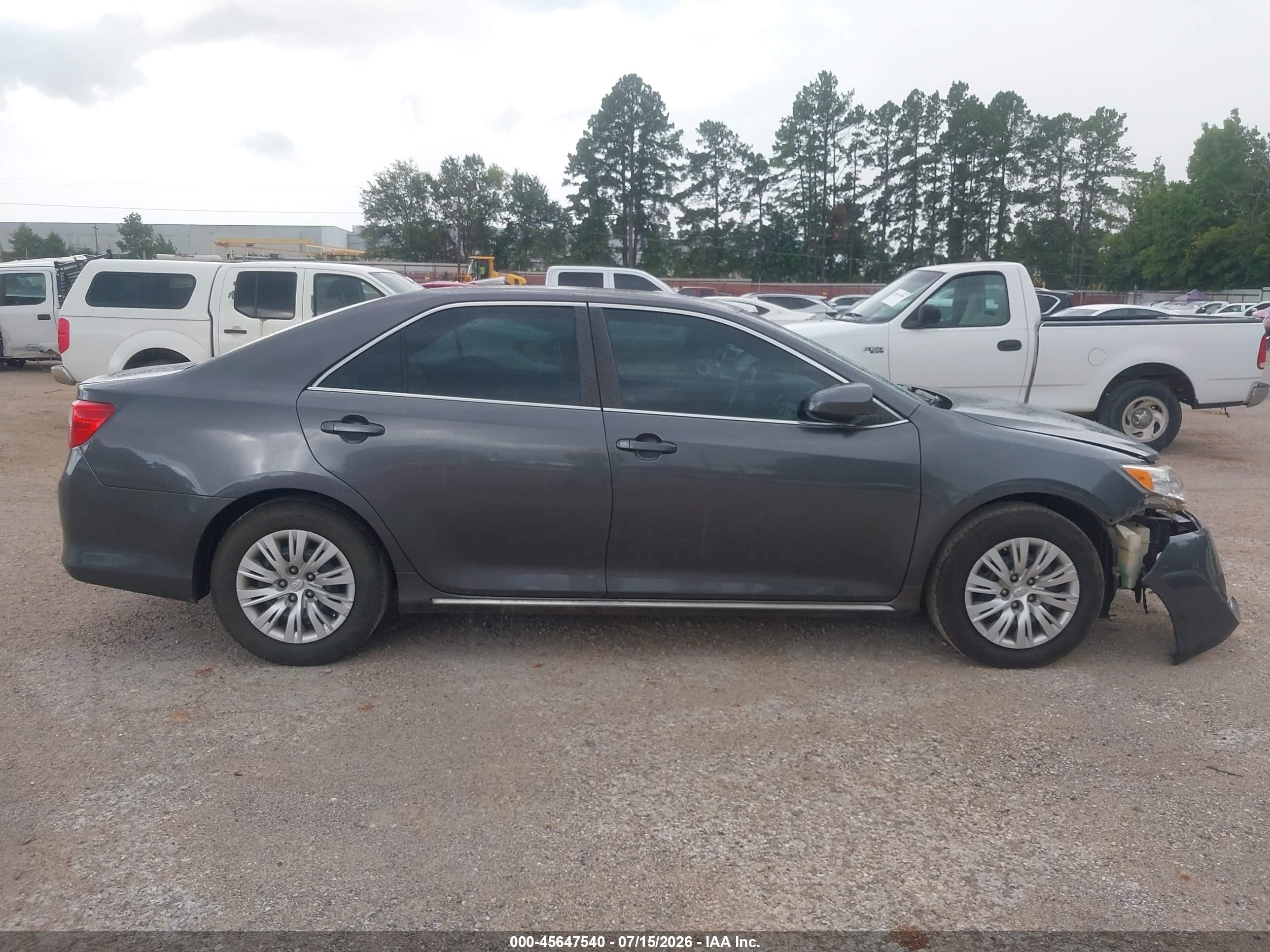 2012 Toyota Camry Le Серый vin: 4T4BF1FK7CR253448