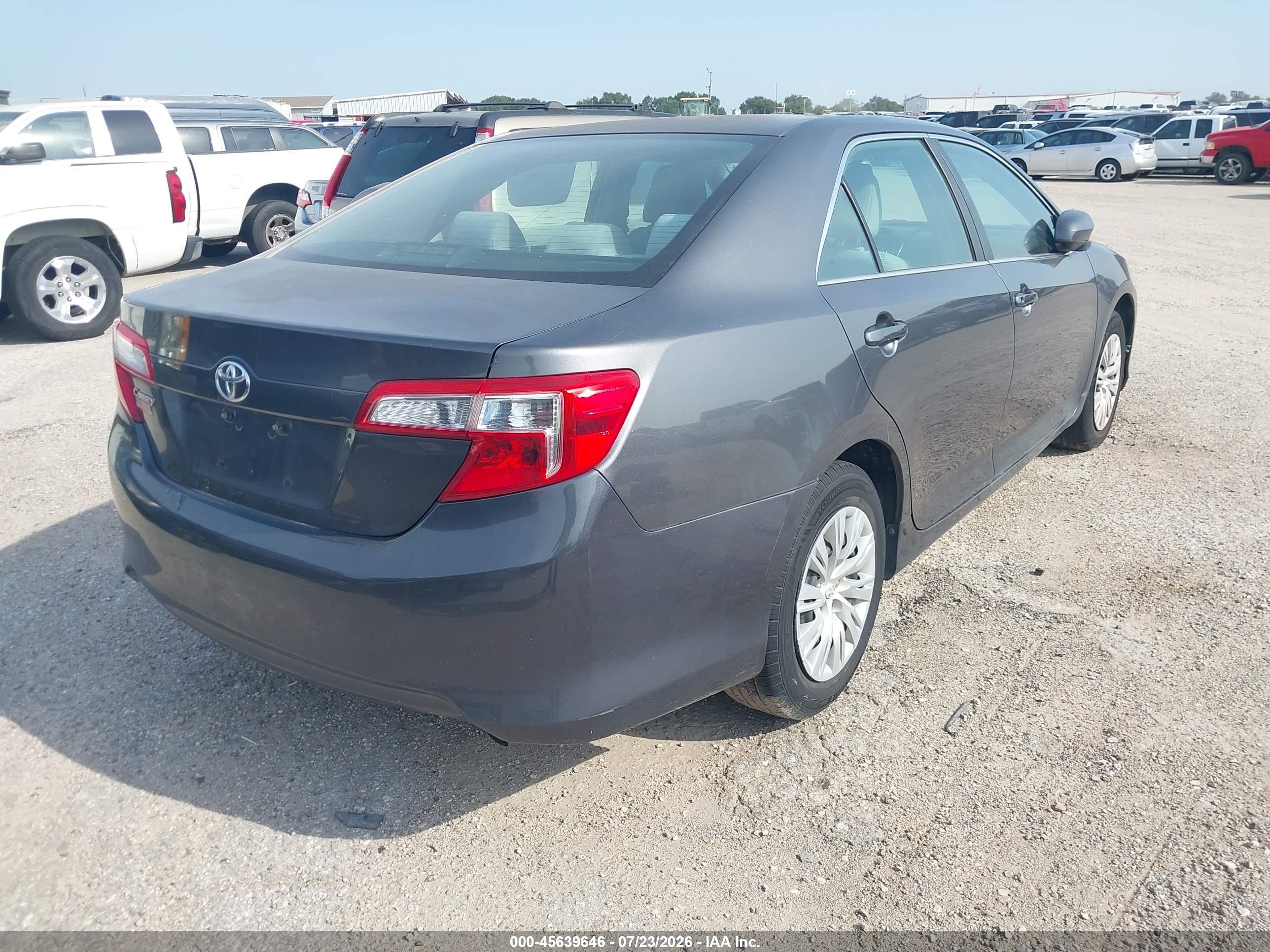 2013 Toyota Camry L Gray vin: 4T4BF1FK7DR287908