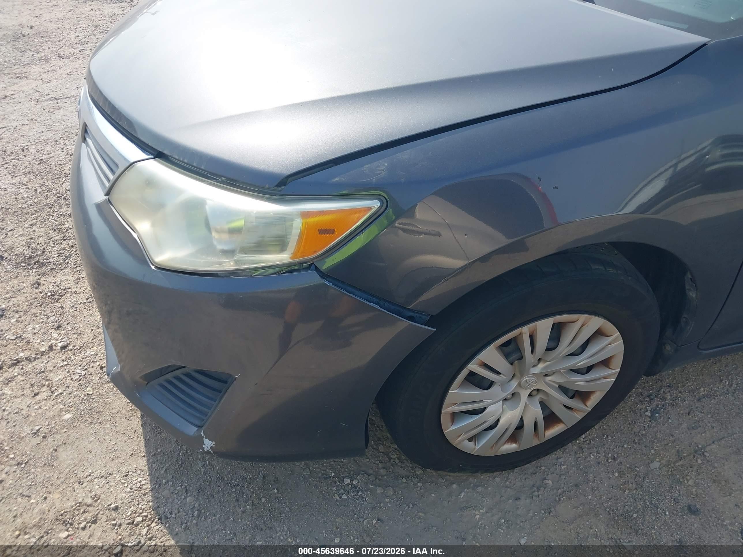 2013 Toyota Camry L Gray vin: 4T4BF1FK7DR287908