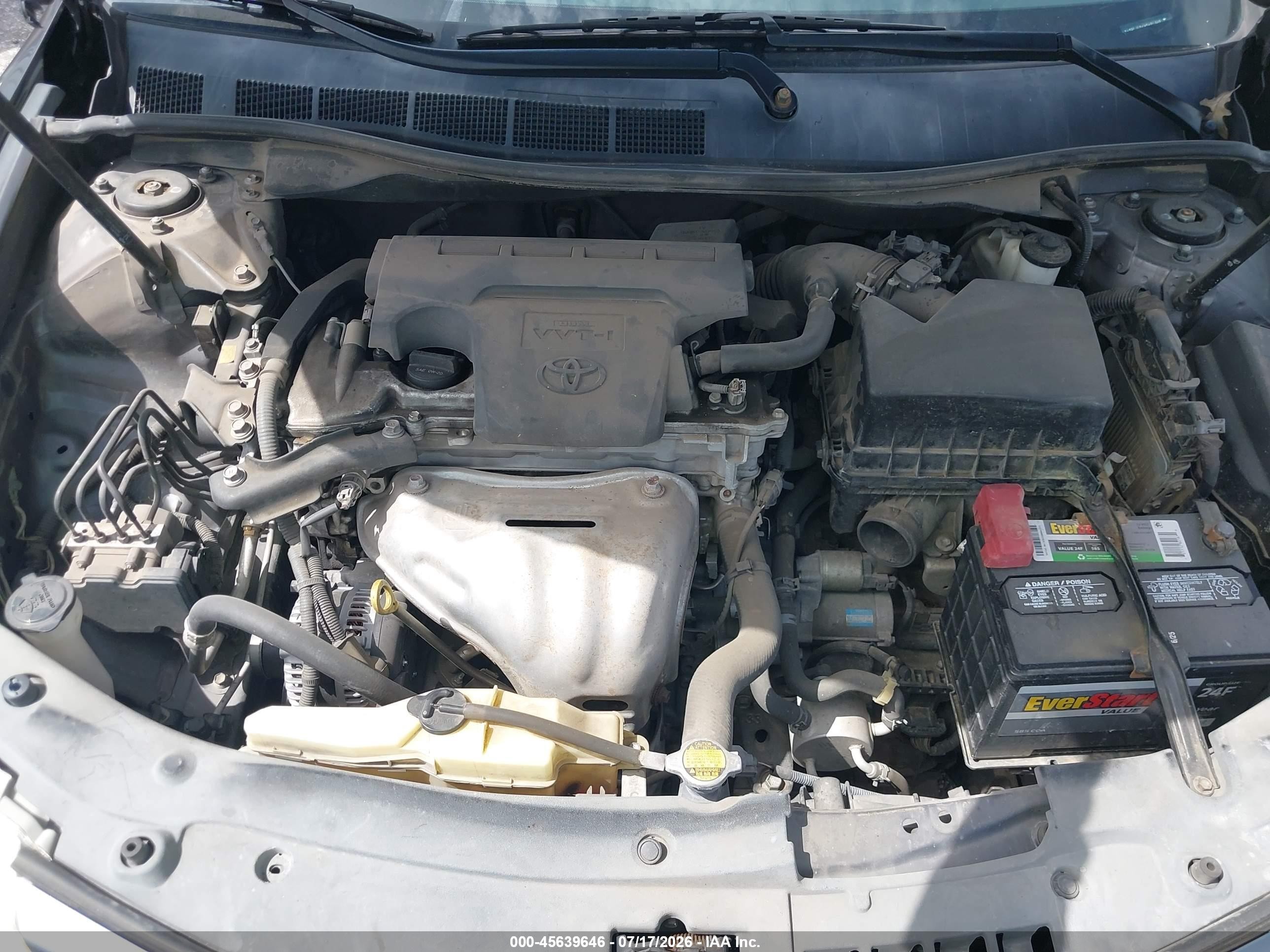 2013 Toyota Camry L Gray vin: 4T4BF1FK7DR287908