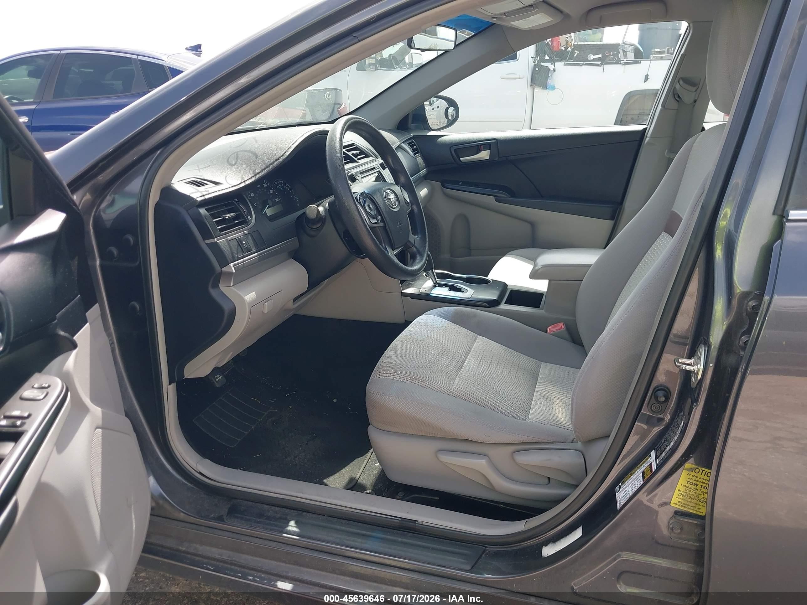 2013 Toyota Camry L Gray vin: 4T4BF1FK7DR287908