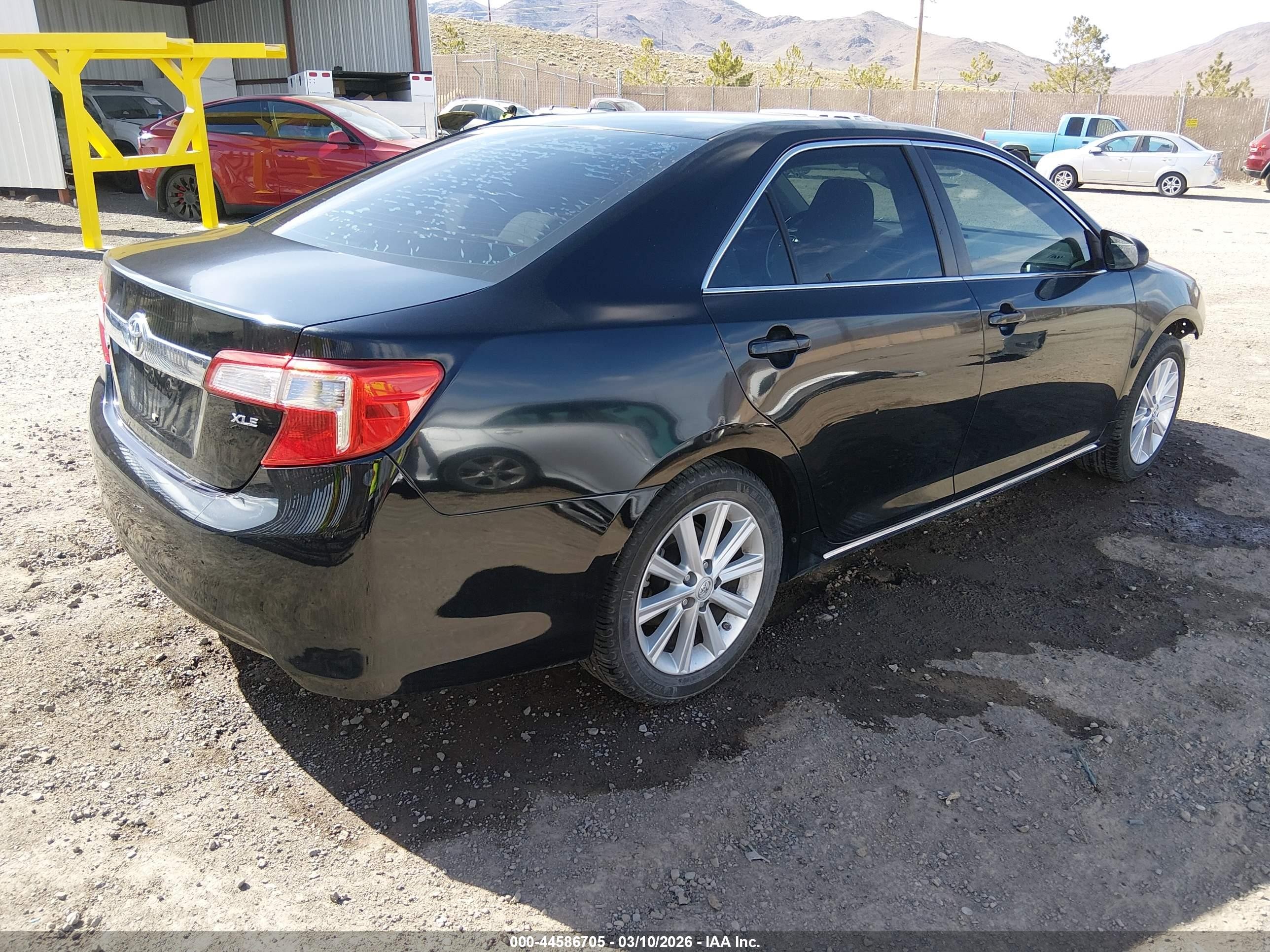 2013 Toyota Camry Xle Black vin: 4T4BF1FK7DR296916